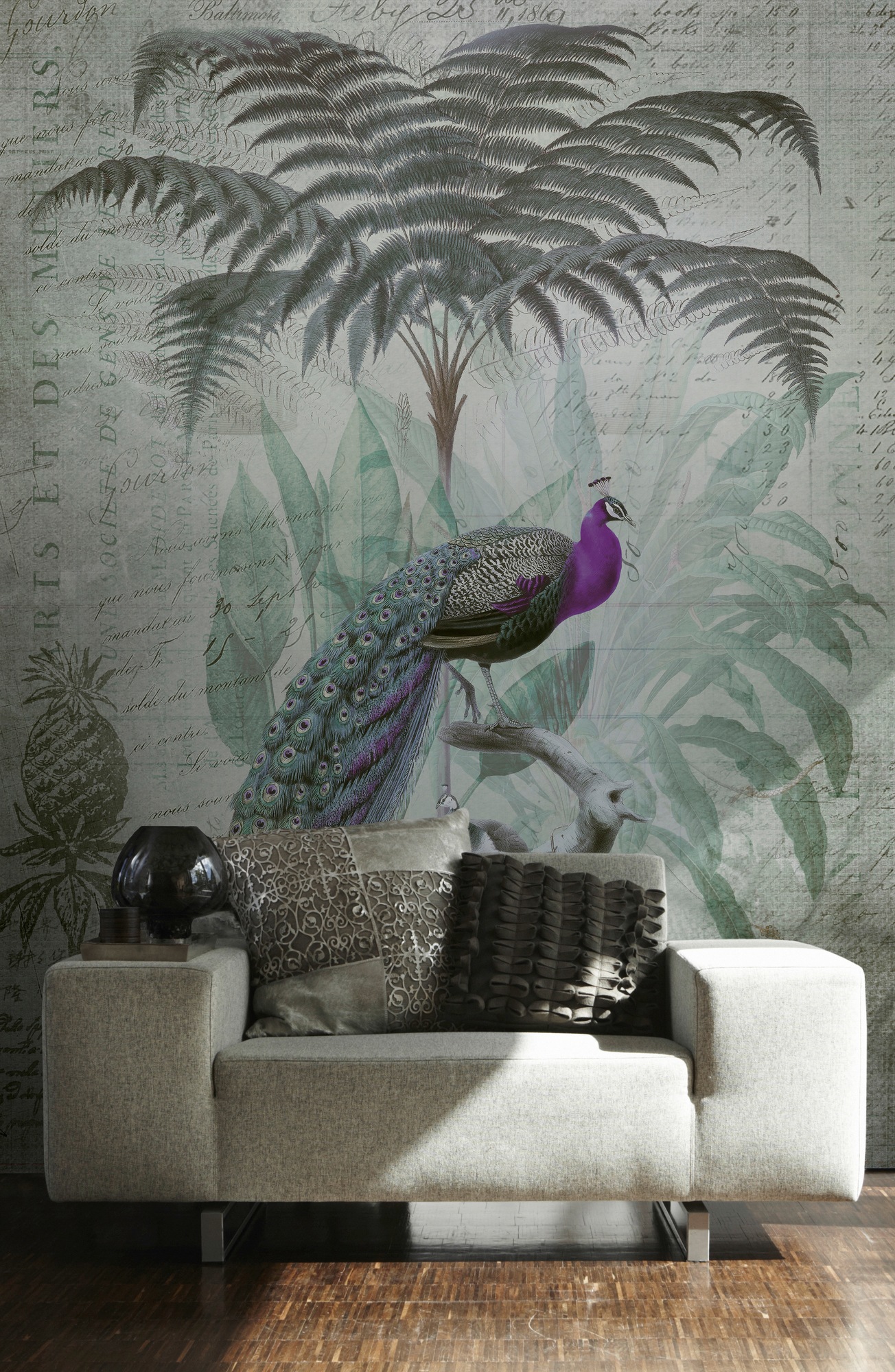 living walls Fototapete »ARTist Peacock Jungle«, Vlies, Wand, Schräge