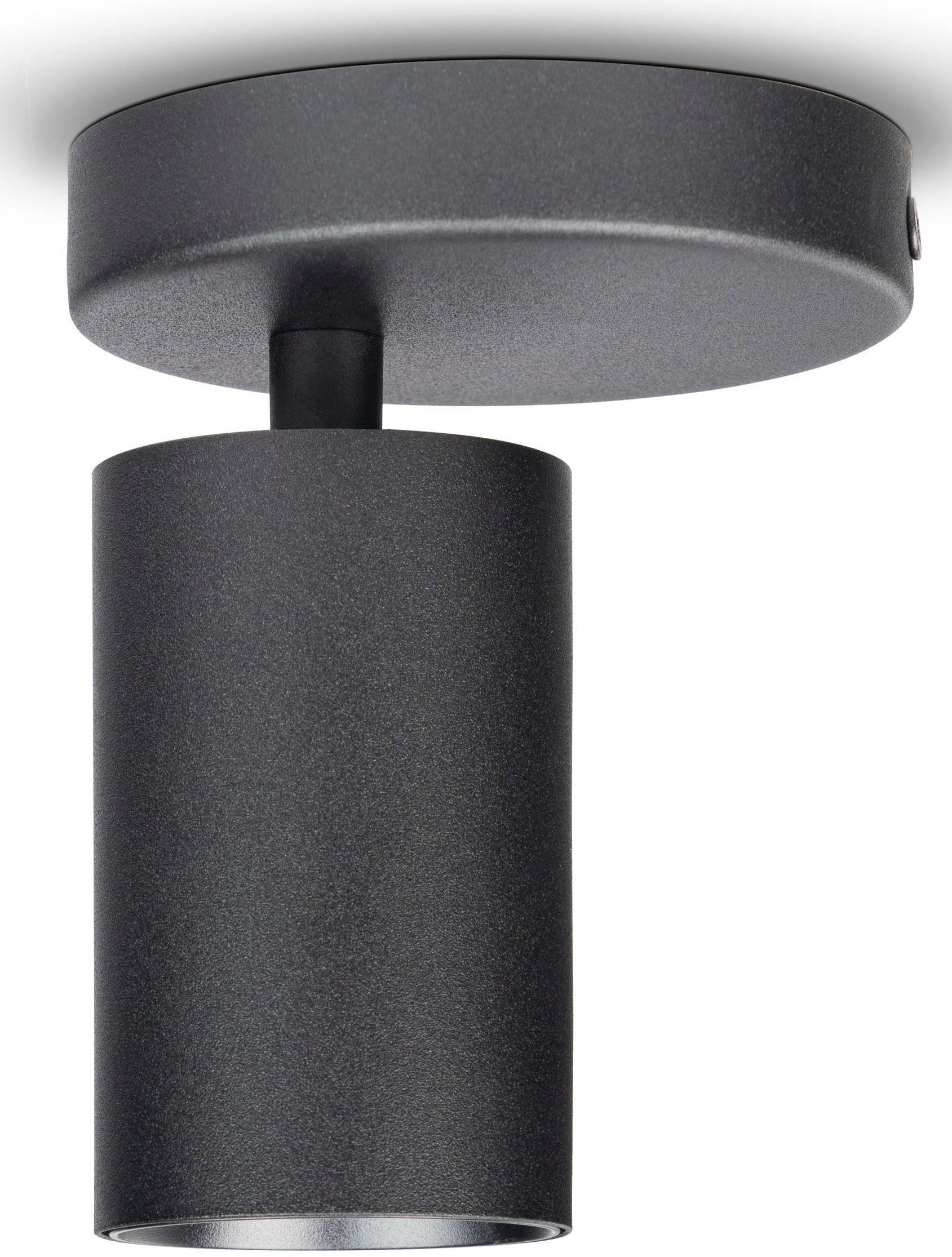 PACO HOME Wandleuchte "TIMO RD", schwarz, 1, Ø 5,7cm H: 12,7cm, Leuchten, Wandleuchte