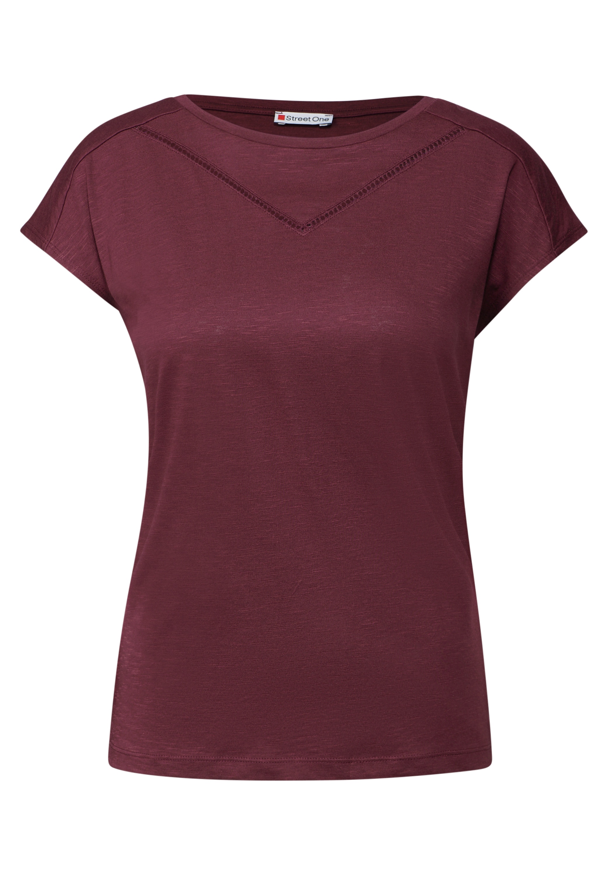 STREET ONE T-Shirt, mit Schlitz am Saum