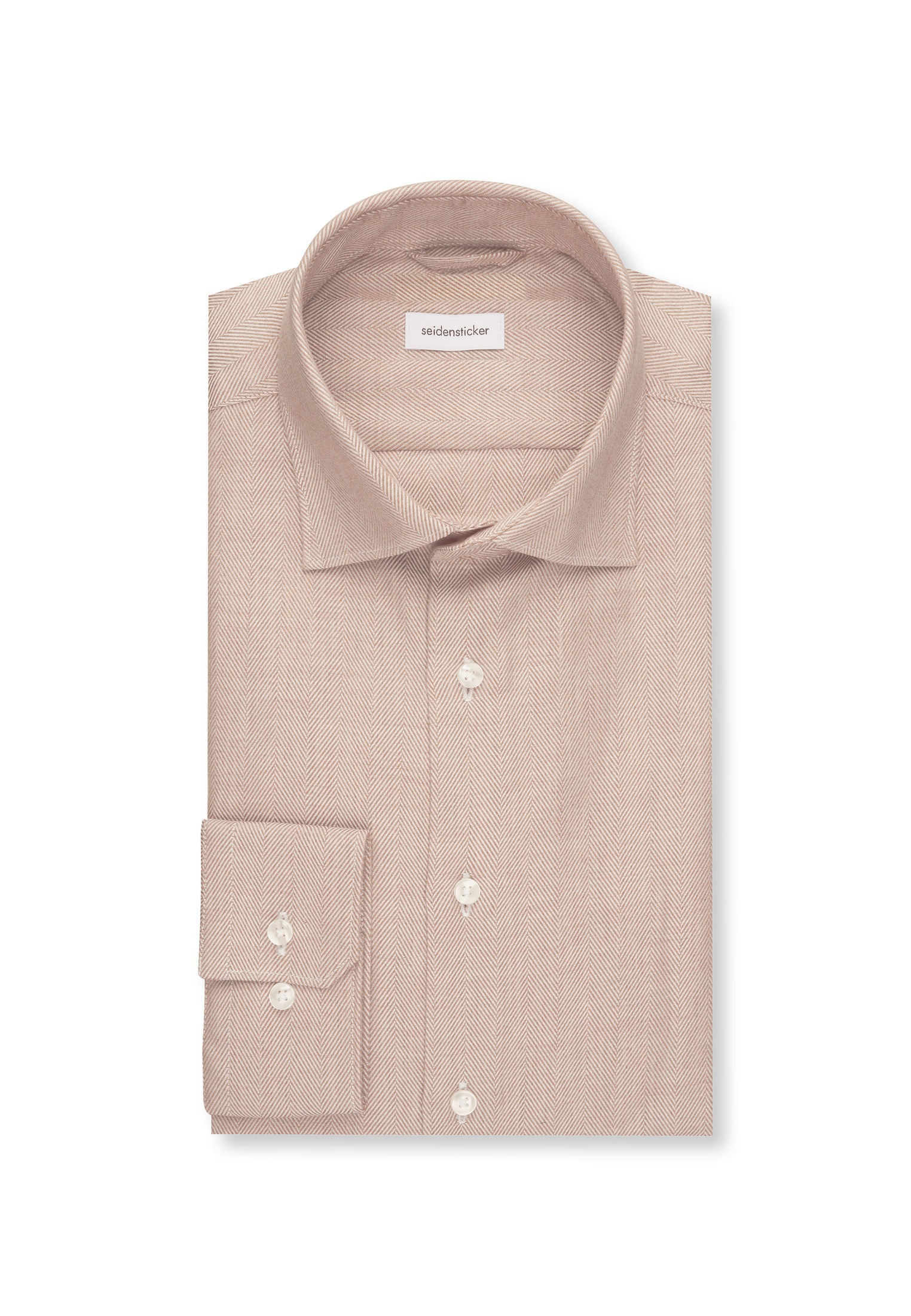 seidensticker Flanellhemd »Slim« Slim 1/1 Kentkragen Streifen