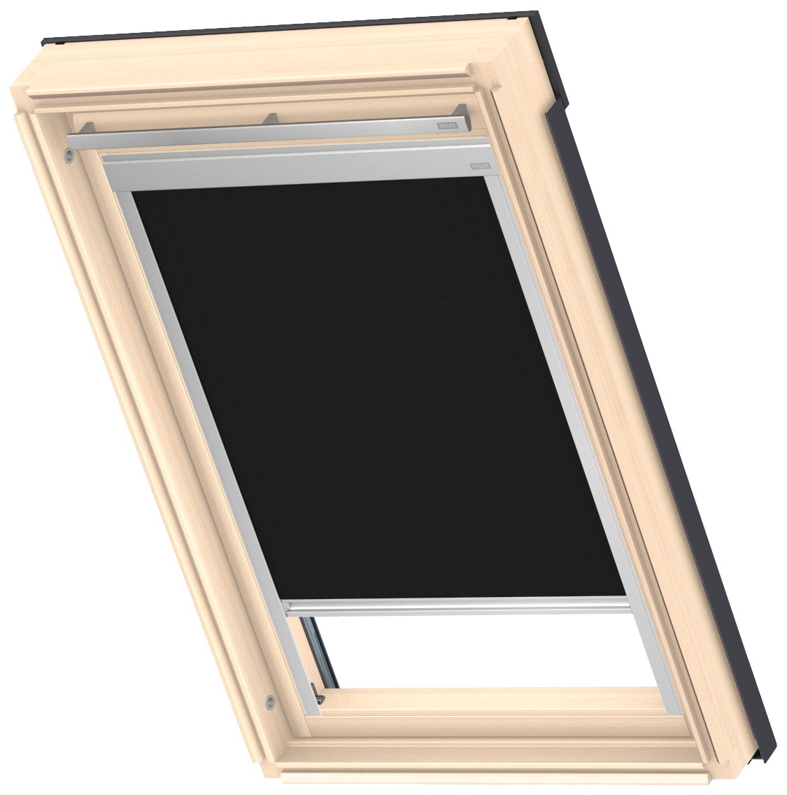 VELUX 1100000002199 "DBL U04 4249" verdunkelnd Verdunkelung ohne Bohren in Führungsschienen alufarbene Führungsschienen & Griffleiste