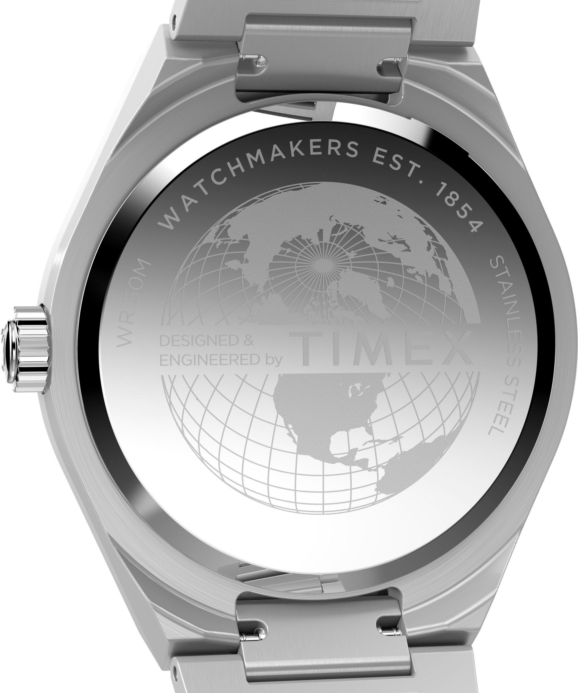 Timex Quarzuhr »CONTINENTAL GMT«, Armbanduhr, Herrenuhr,Edelstahlarmband,Datum, Leuchtzeiger