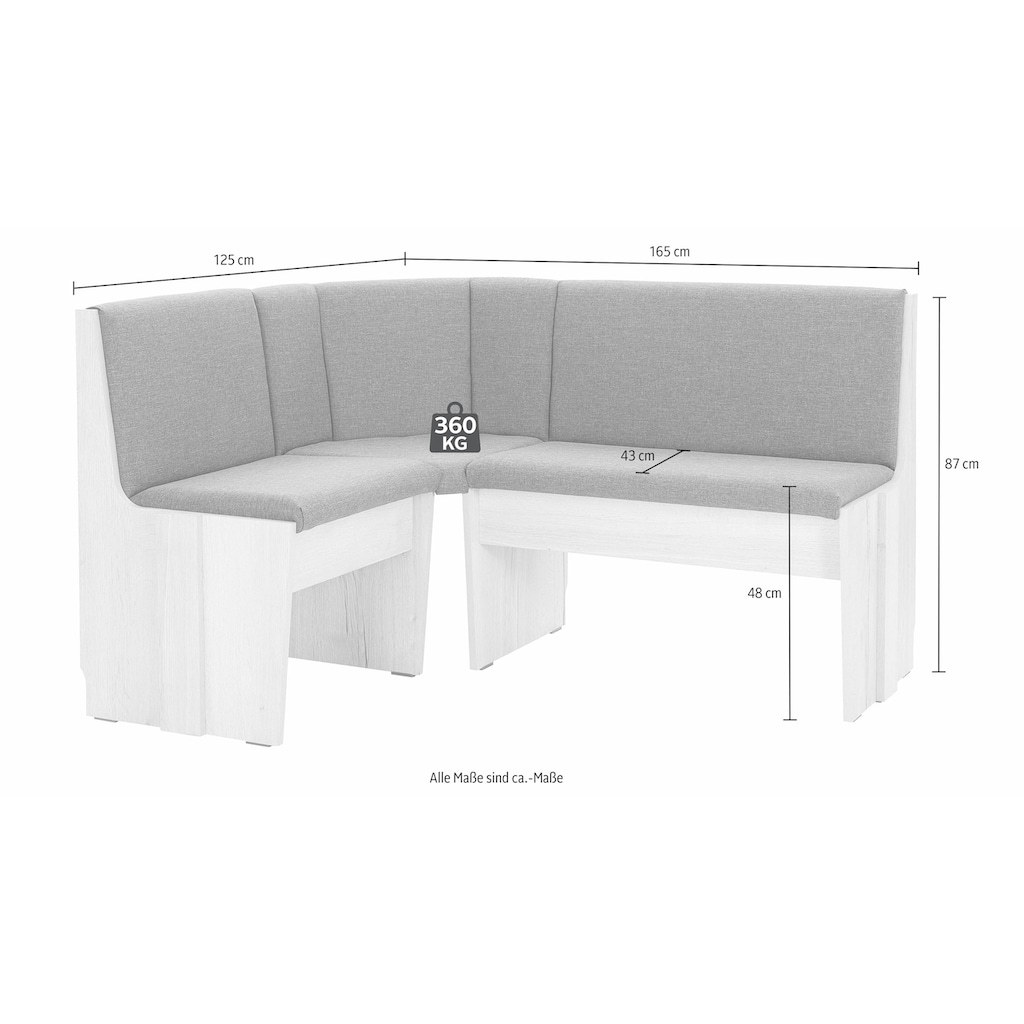 INOSIGN Eckbankgruppe »Hanau 1«, (Set, 4 tlg.)