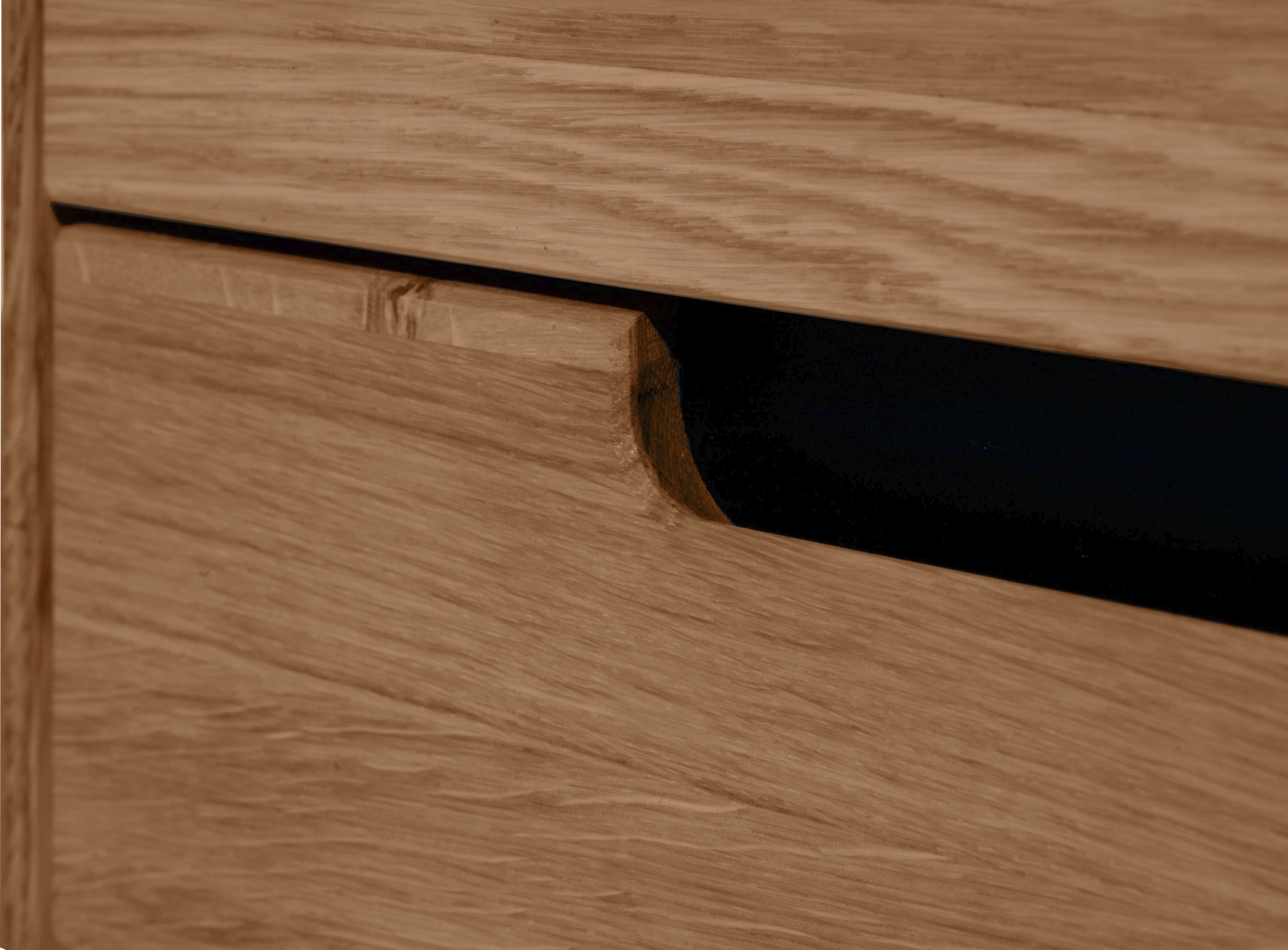 Thumbnail - Home affaire Vitrine "Vitrine LOLA B/T/H: 102,5/196,5/40,5cm" Eiche teilmassiv, Türen mit dampfer