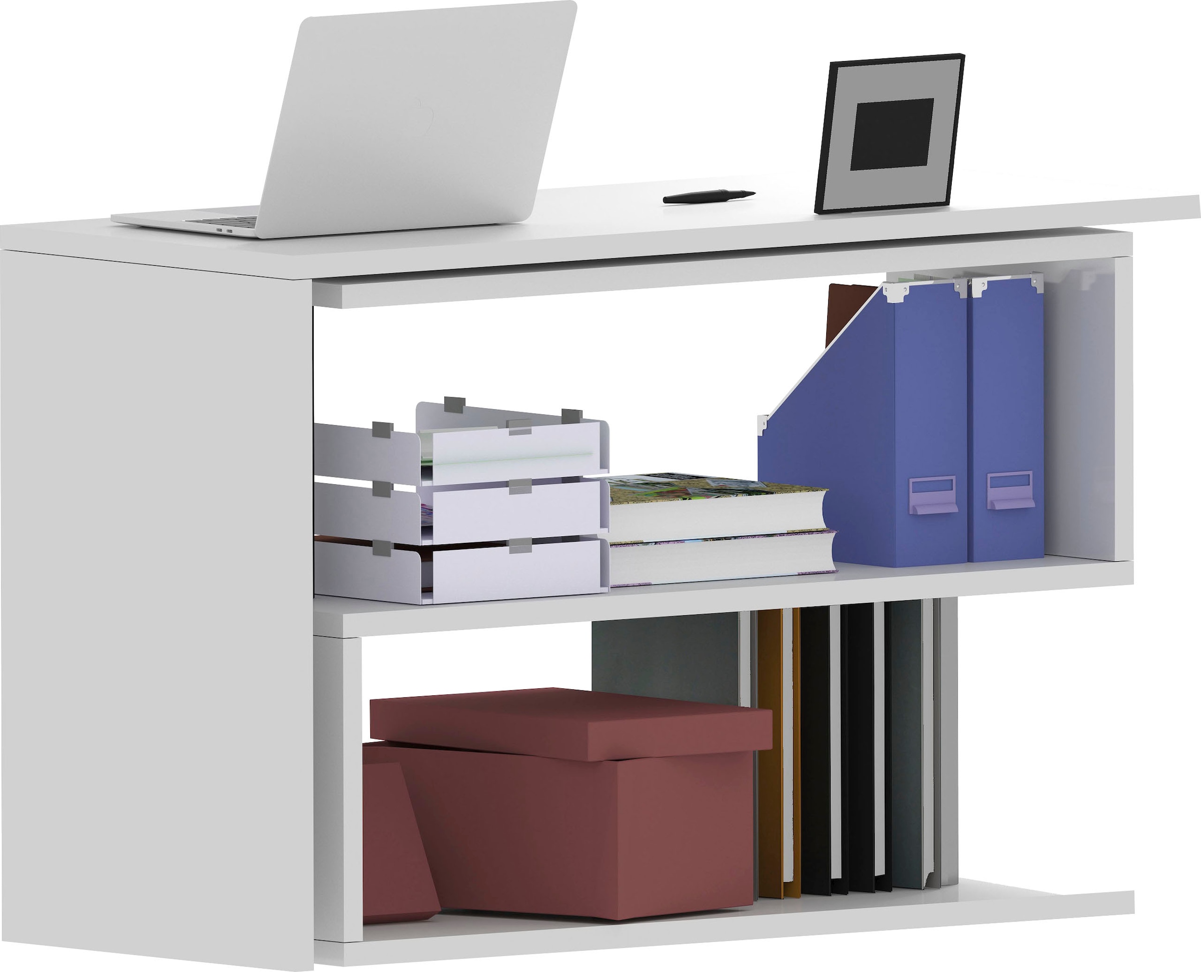 INOSIGN Schreibtisch »Volta, Made in Italy«, multifunktional - als Computertisch, Eckschreibtisch oder Sideboard