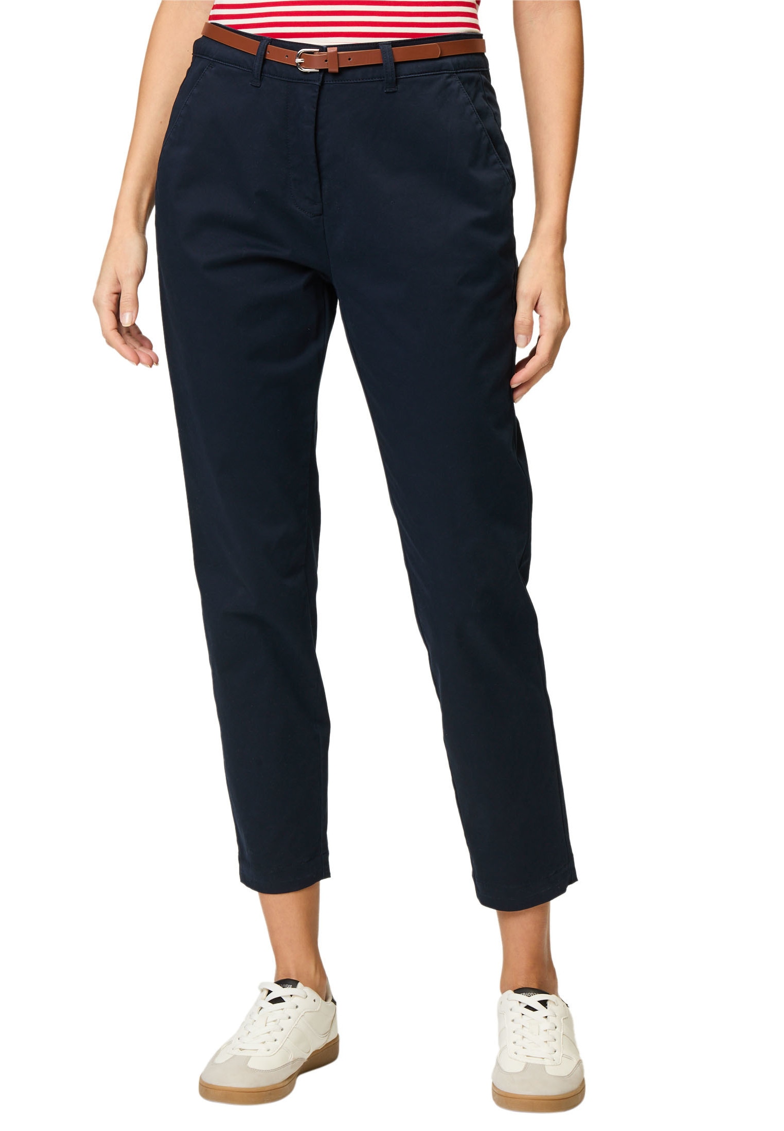 Zero Chinohose "zero Damen Chinohose mit Gürtel 28 Inch", Gürtel günstig online kaufen