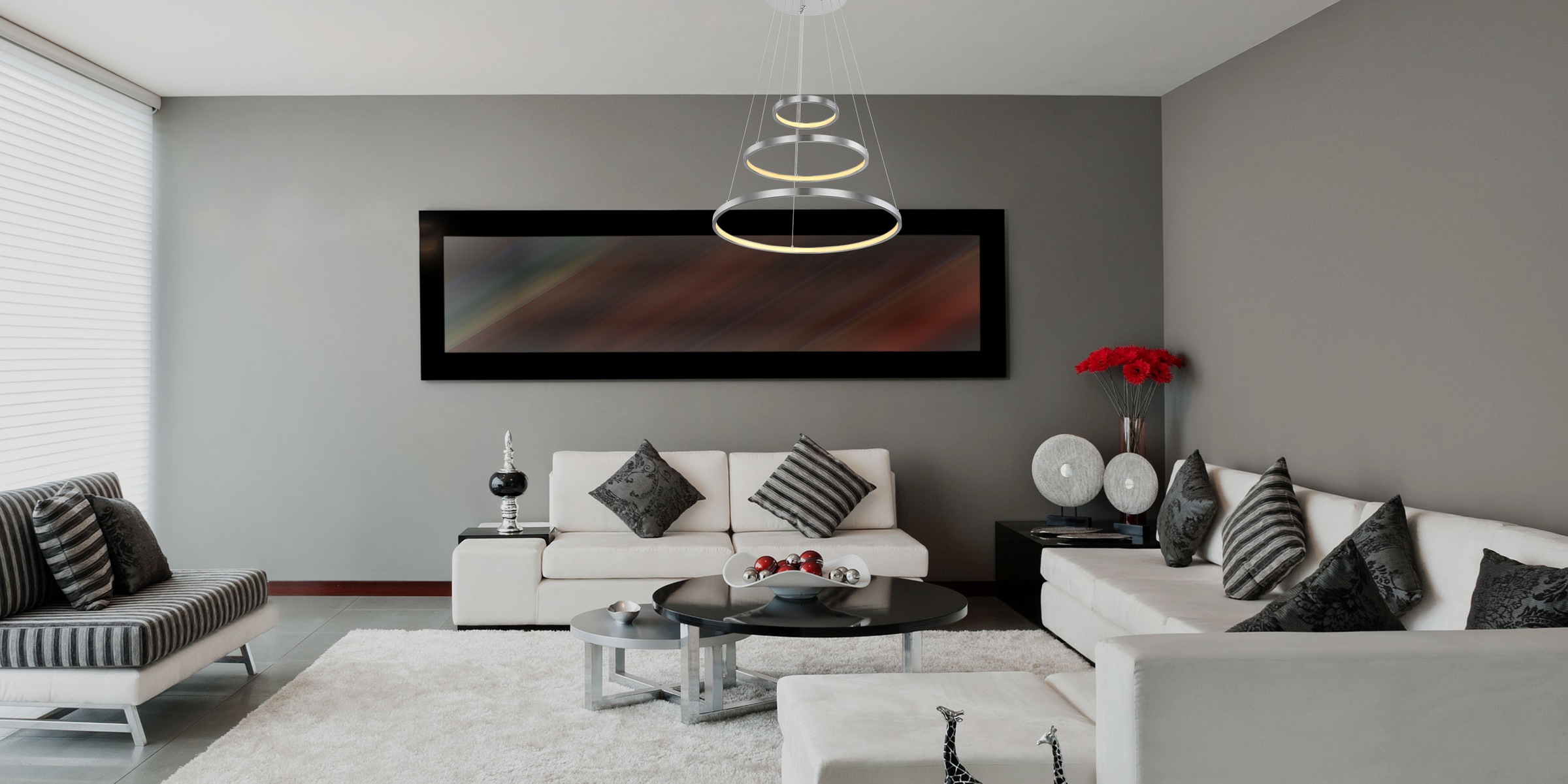 GLOBO LIGHTING LED Pendelleuchte »RALPH«, Leuchtmittel LED-Modul | LED fest integriert, Hängelampe/Hängeleuchte/Wohnzimmer/Esstisch/elegant