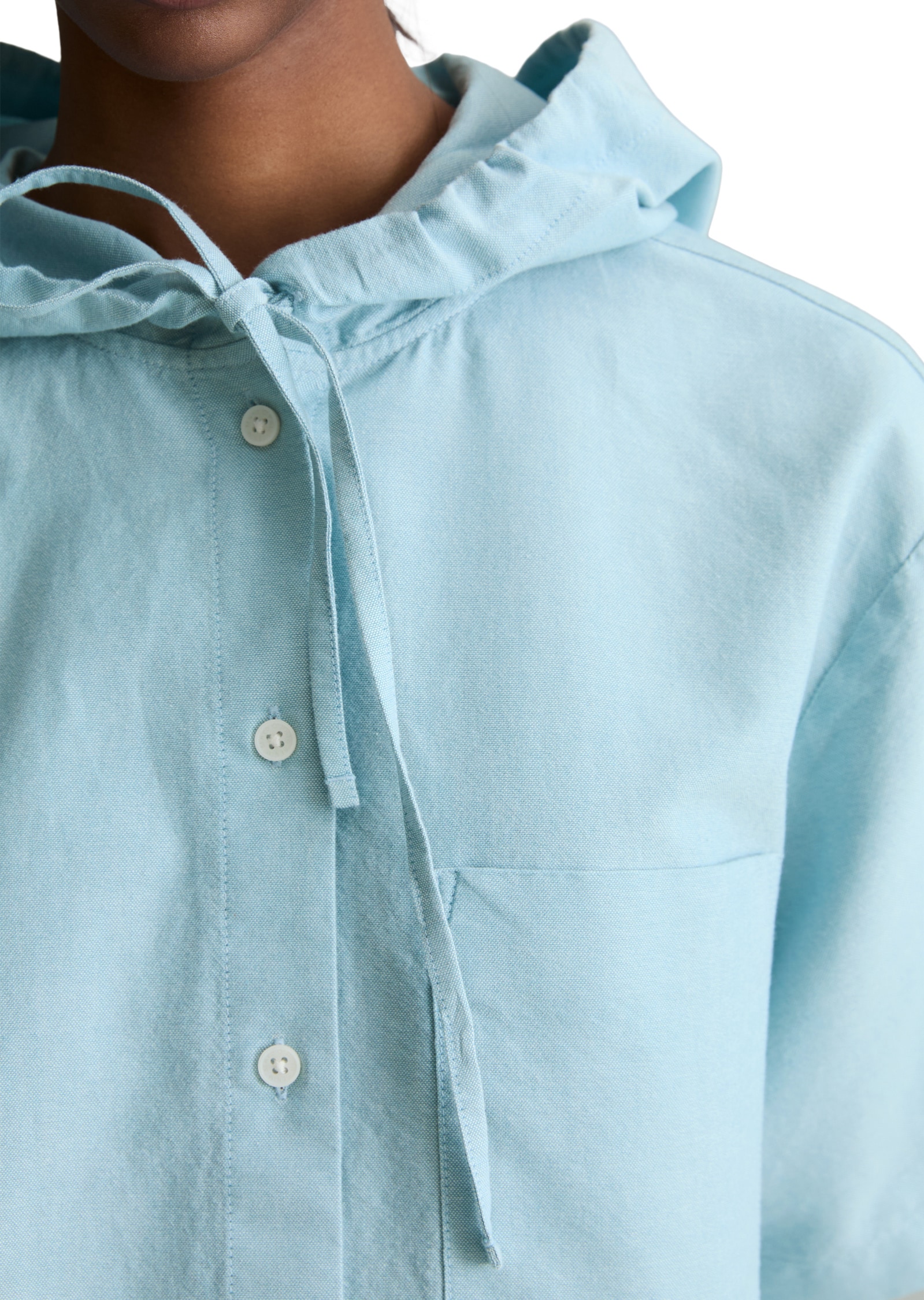 Marc O'Polo DENIM Kurzarmbluse »aus Organic Cotton Oxford«