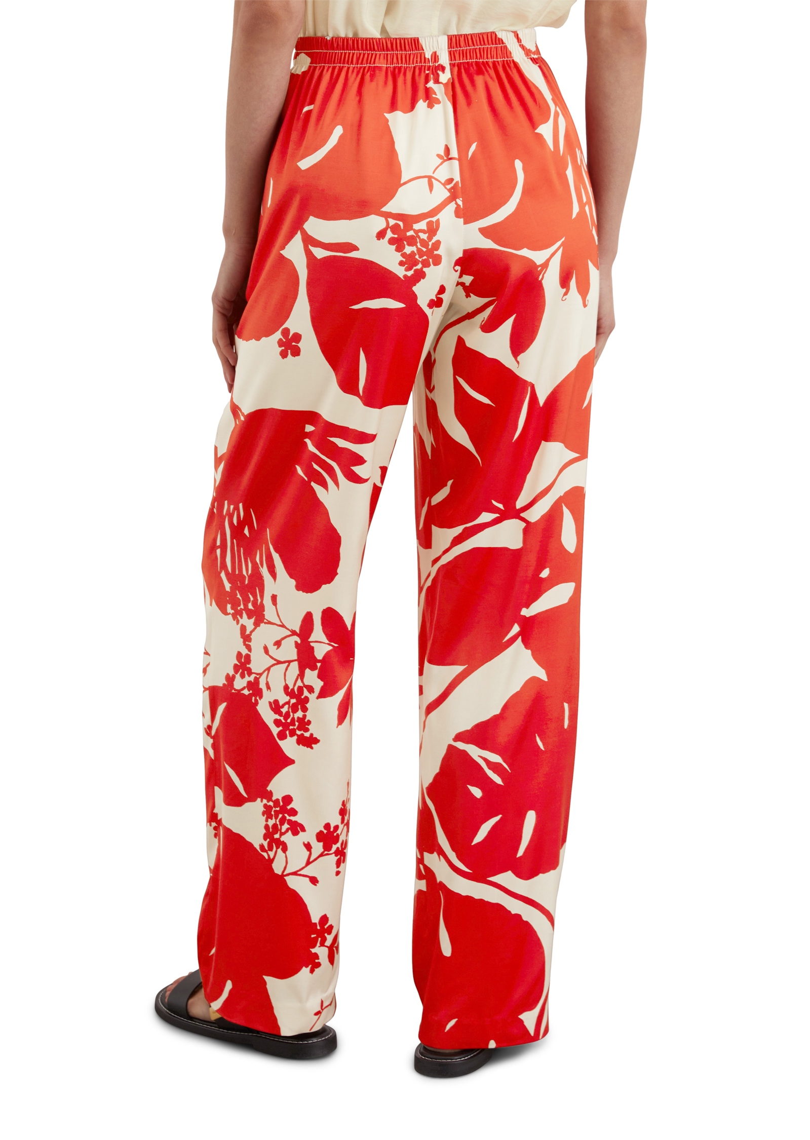 Marc O'Polo Stoffhose, Mit Allover-Print, glatte und glänzende Oberfläche