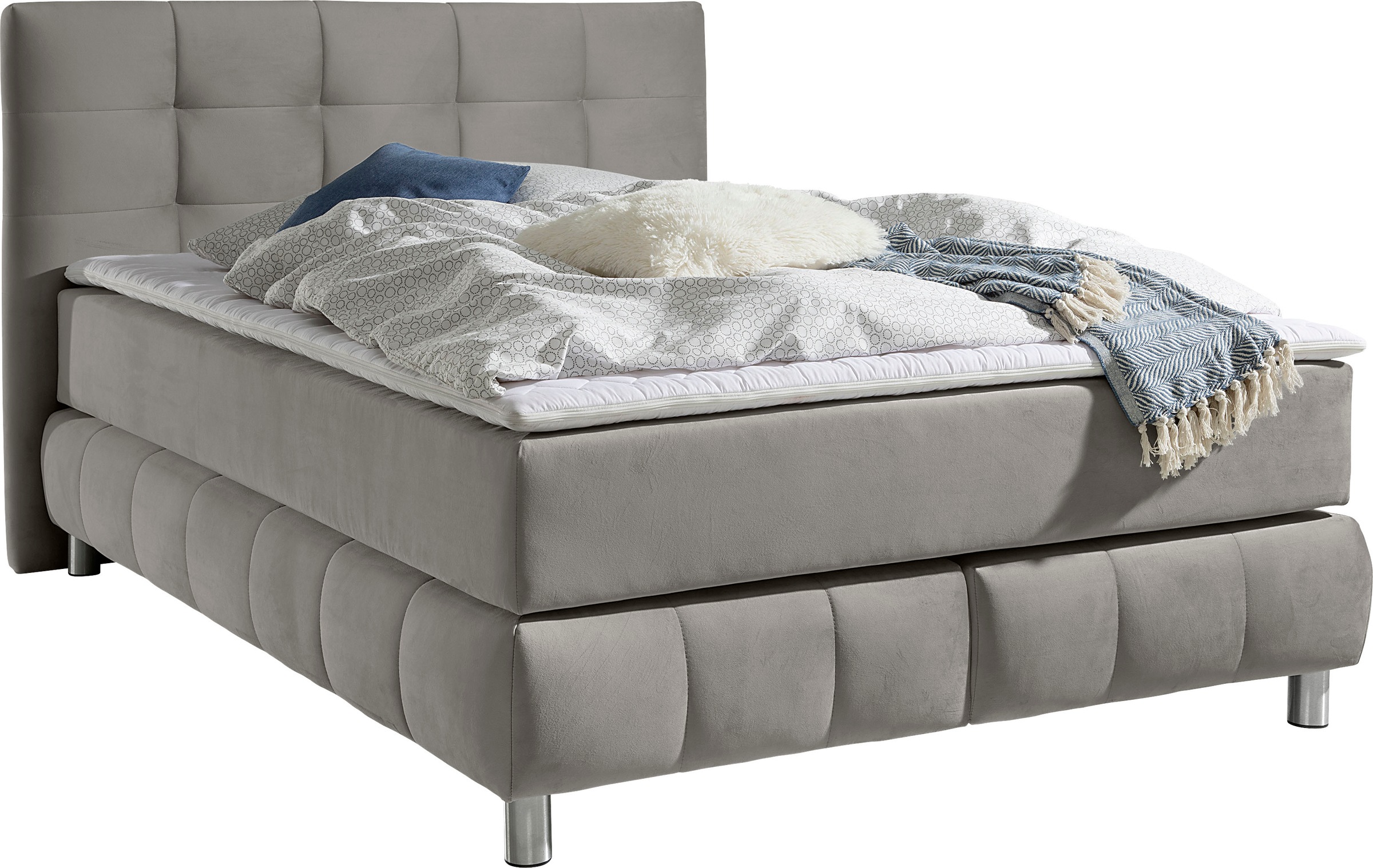 Home affaire Boxspringbett "Salo" incl. Topper, 6 Breiten, 2 Härtegrade, TF günstig online kaufen