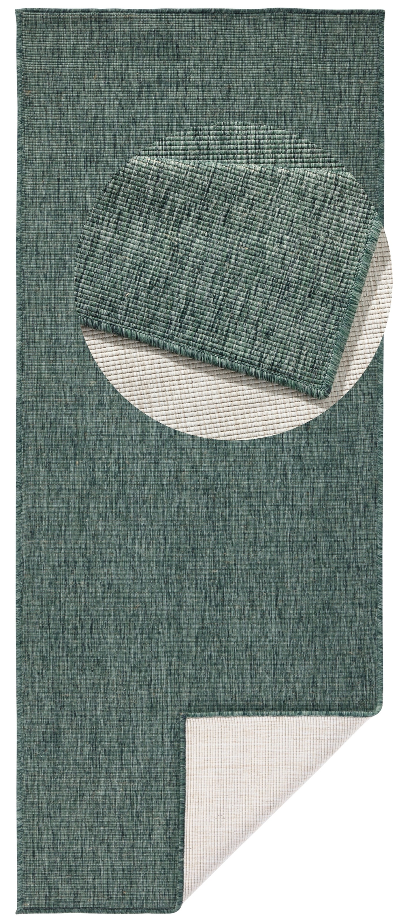 NORTHRUGS Teppich »Miami Wendeteppich«, rechteckig, 5 mm Höhe, In-& Outdoor, Wetterfest, Balkon, Läufer, Wohnzimmer, Wasserfest