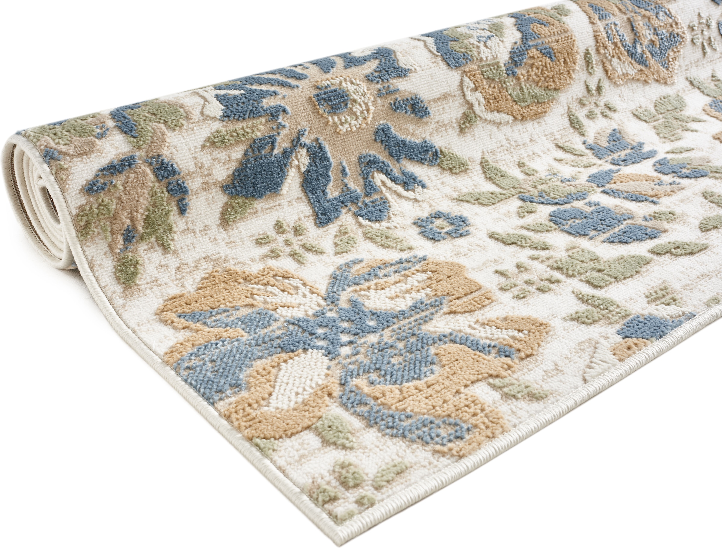 OTTO home »Ellodie, Hoch-Tief-Struktur« rechteckig 7 mm Höhe Blumen, Floral, bunt, Wohnzimmer, Schlafzimmer, Esszimmer