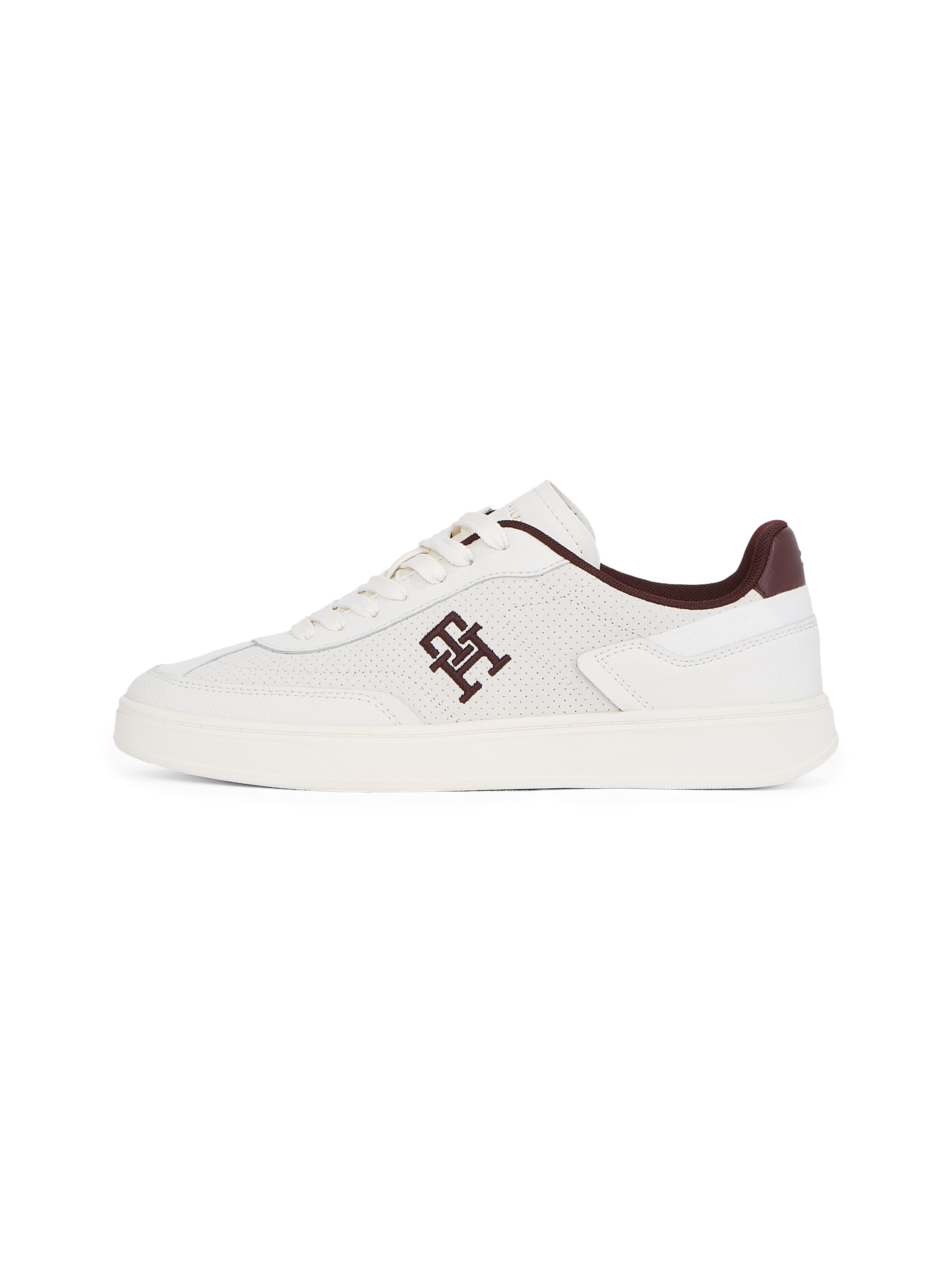 Tommy Hilfiger Plateausneaker »TH HERITAGE SNEAKER PERF«, Freizeitschuh, Halbschuh, Schnürschuh mit TH-Logostickerei