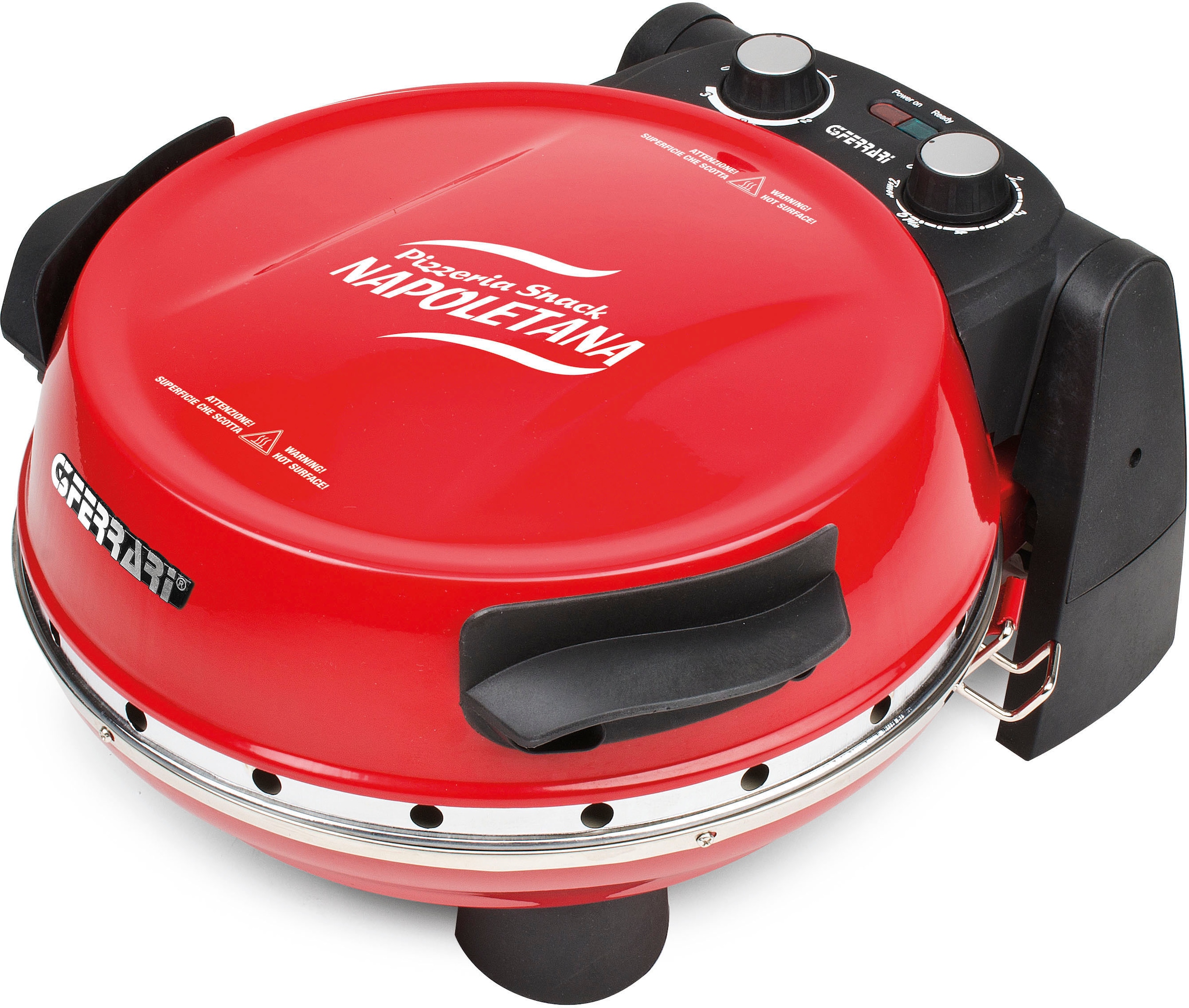 G3ferrari Rot Pizzaofen "Napoletana G1003202 Inkl. 2-Ten Oberen Pizzastein" Bis 400 C Für Echte Steinofenpizza Und Für Noch Mehr Backvielfalt von Baur