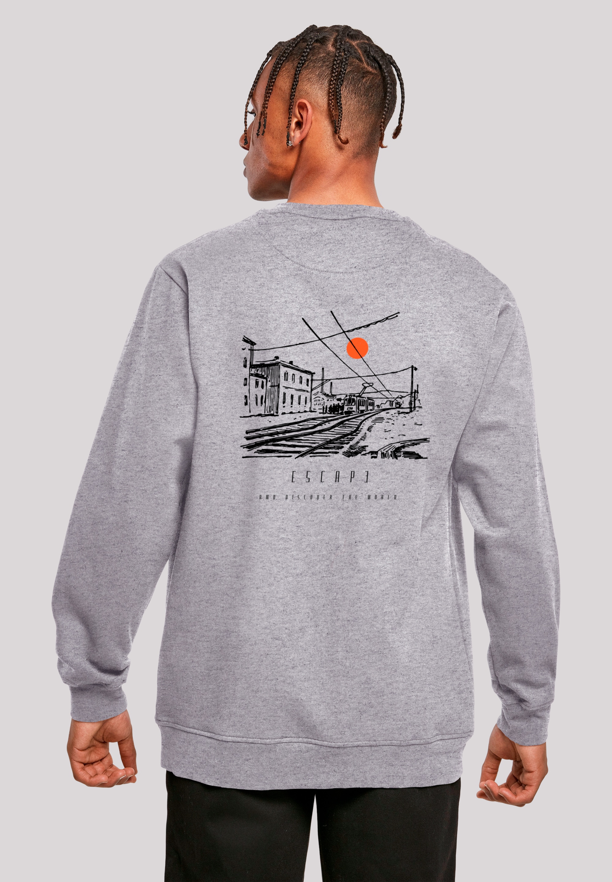 F4NT4STIC Sweatshirt "Escape Discover the World Town Train Station", Premiu günstig online kaufen