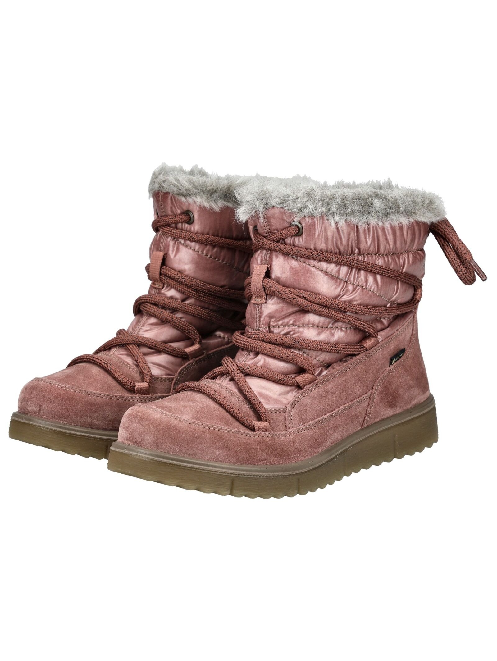 Schnürstiefelette LEGERO "Legero Stiefelette Veloursleder/Textil", Damen, Gr. 40, rot (hellrot), Textil, Veloursleder, Schuhe Schnürstiefelette 3