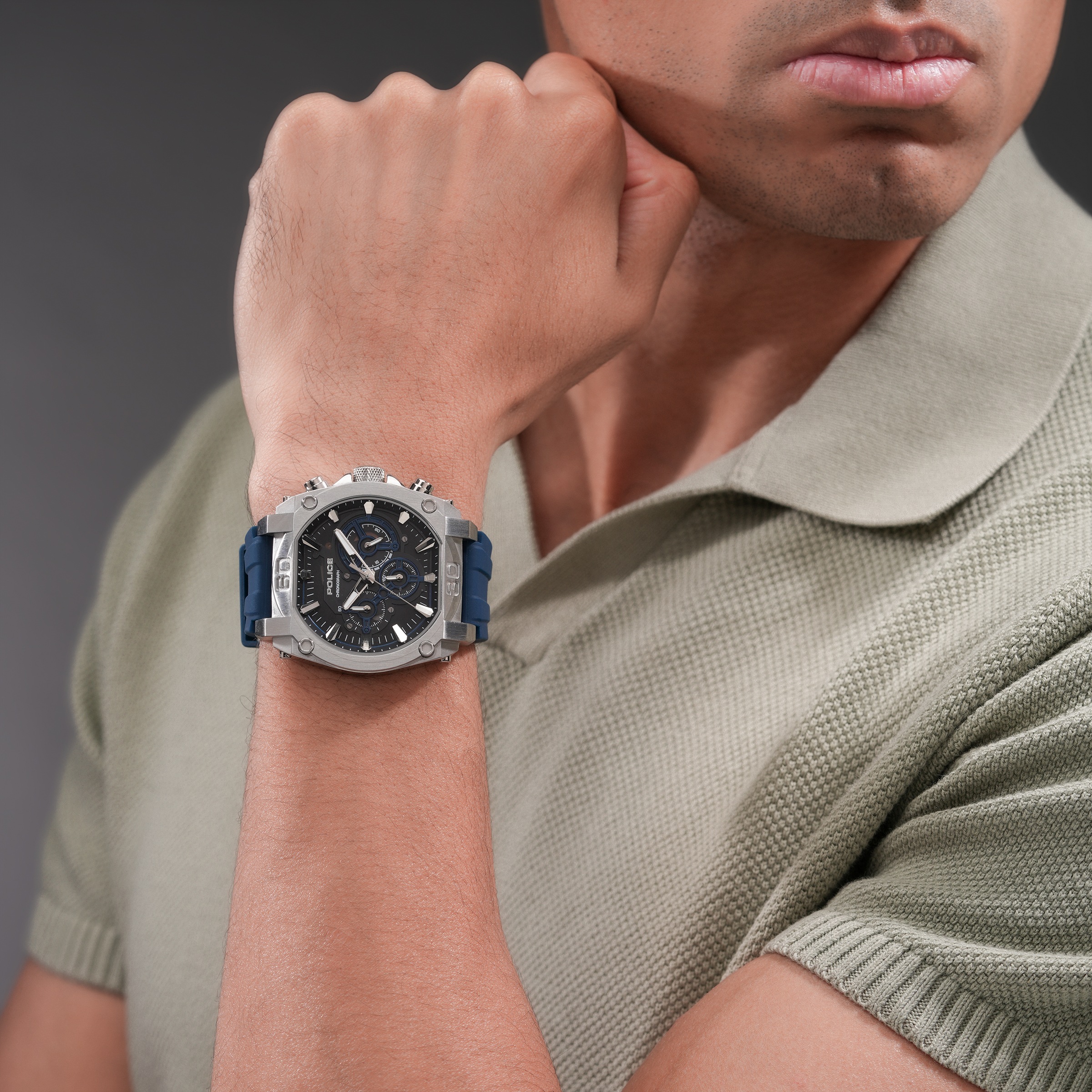 Police Chronograph »Norwood« Quarzuhr, Armbanduhr, Herrenuhr, Lederarmband, analog, Stoppfunktion