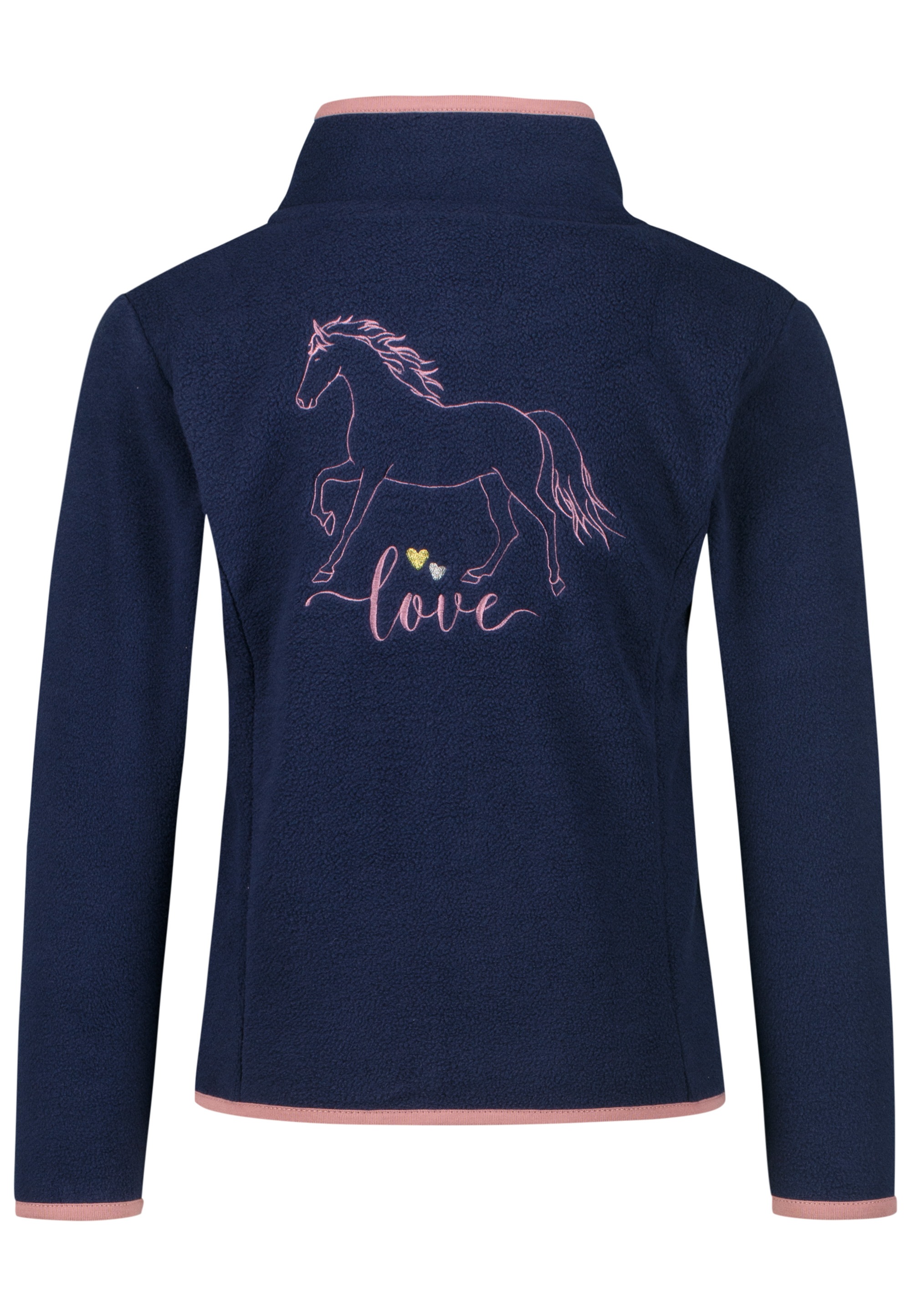 SALT AND PEPPER Fleecejacke »Wild Horses«, mit moderner Pferde Stickerei