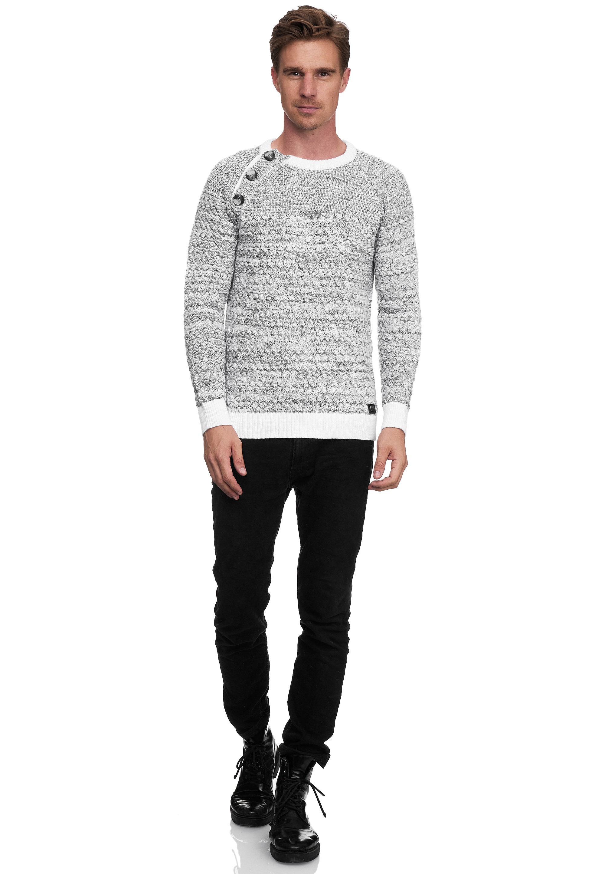 Thumbnail - Rusty Neal Strickpullover mit modischen Knöpfen