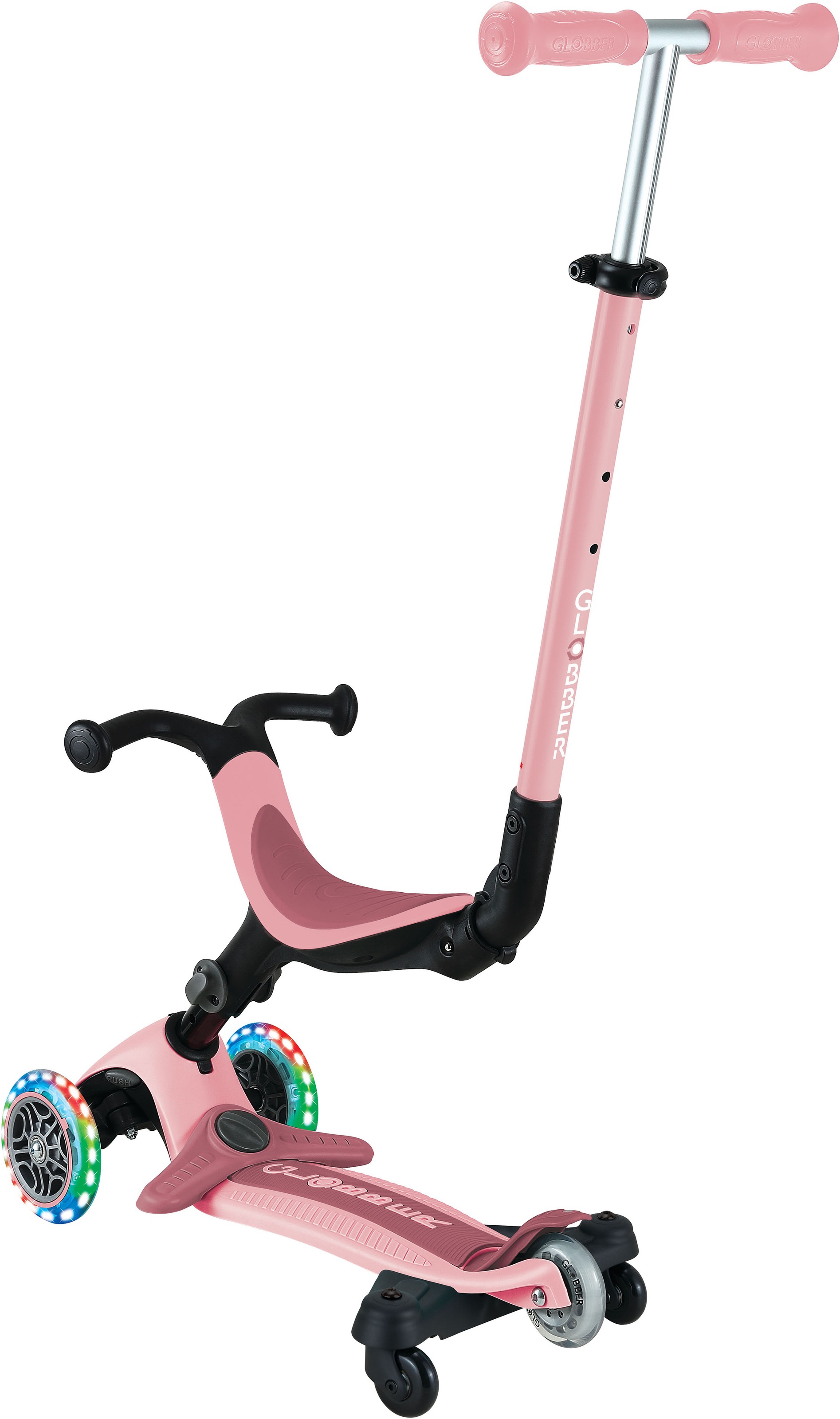 Globber Tretroller »GO-UP ACTIVE LIGHTS 360, mit Leuchtrollen« Aufsitzrad, Laufrad und Scooter