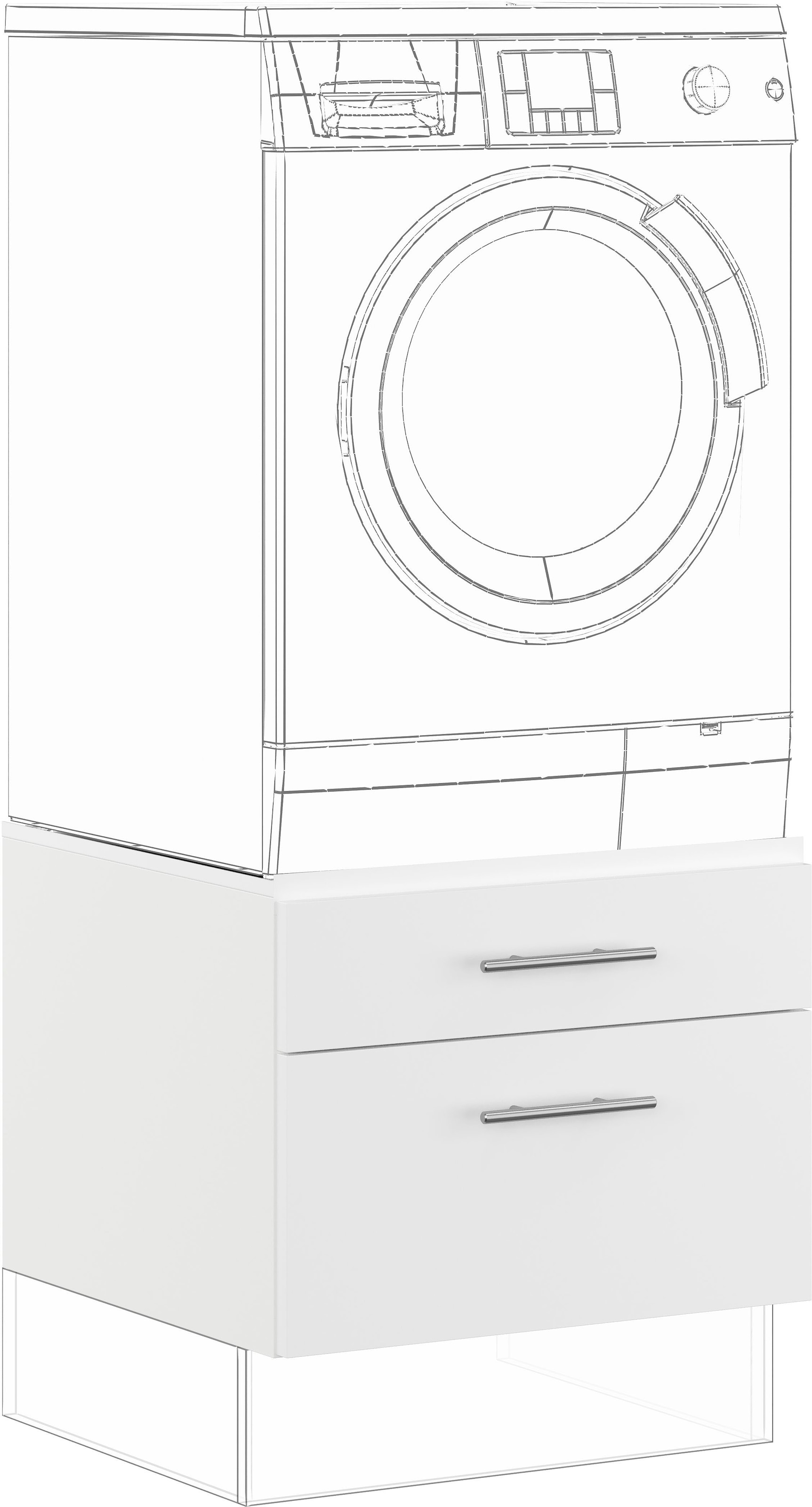 IMPULS KÜCHEN Waschmaschinenumbauschrank »"Turin", Breite 60 cm«