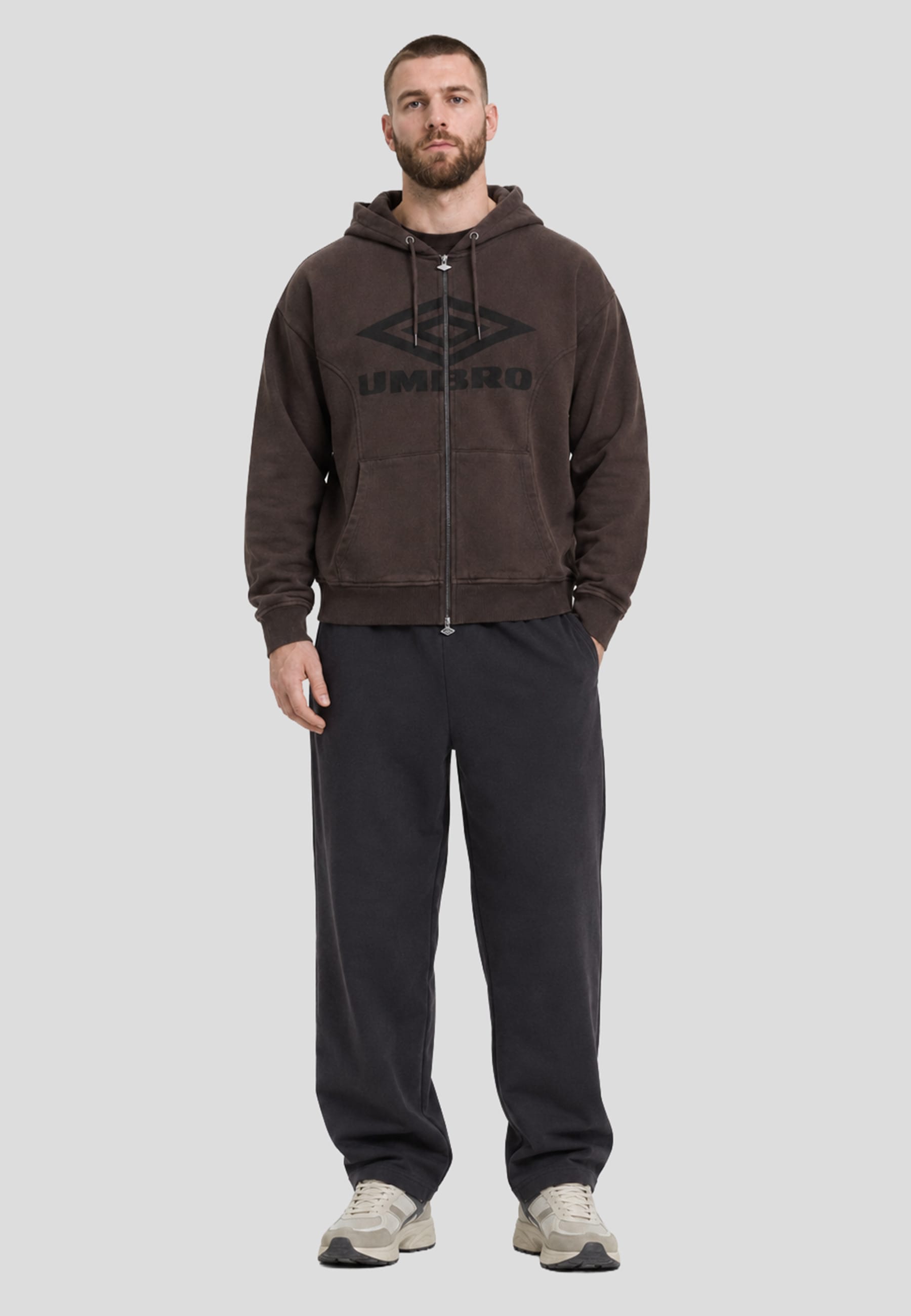 Umbro Rundhalspullover »Umbro WASHED ZIP THROUGH HOODIE« 1
