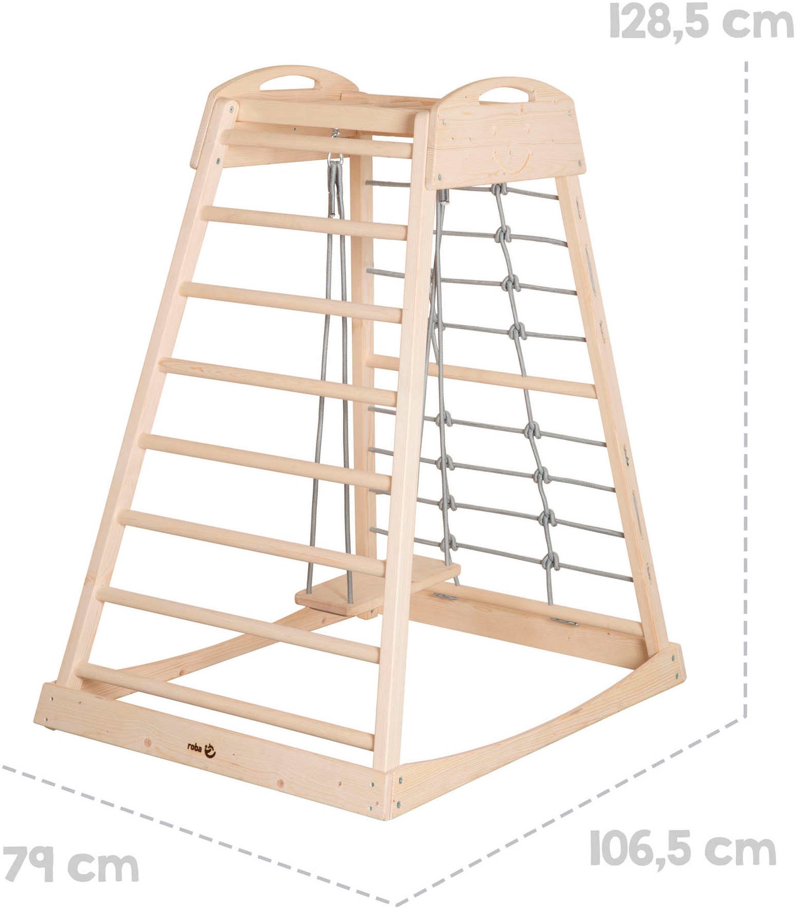 roba® Klettergerüst »Montessori Indoor Spielturm«, Belastbar bis 70 kg