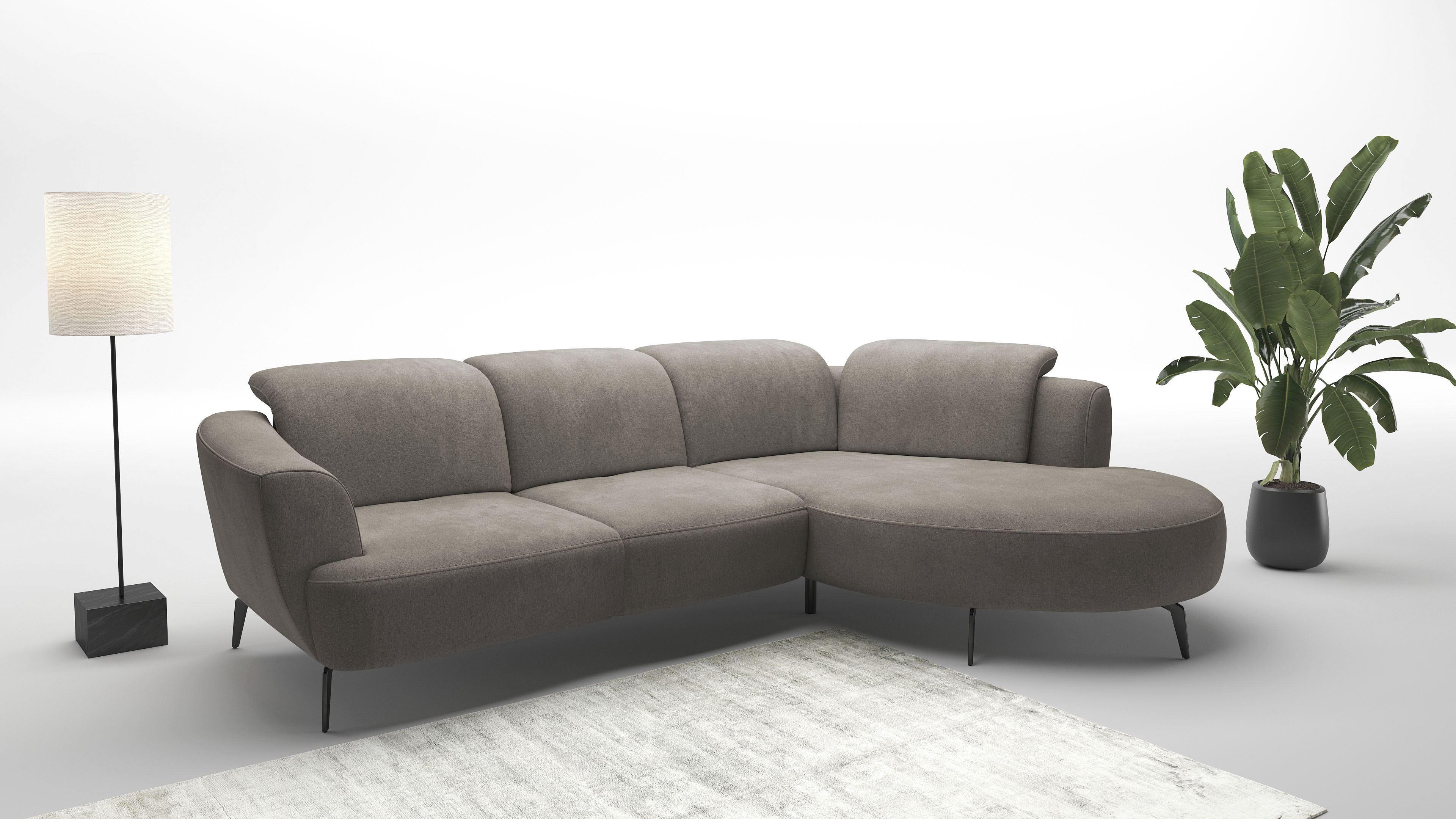 sit&more Ecksofa "Zoe" ink.Sitztiefenverstellung, wahlweise mit Kopfteilverstellung