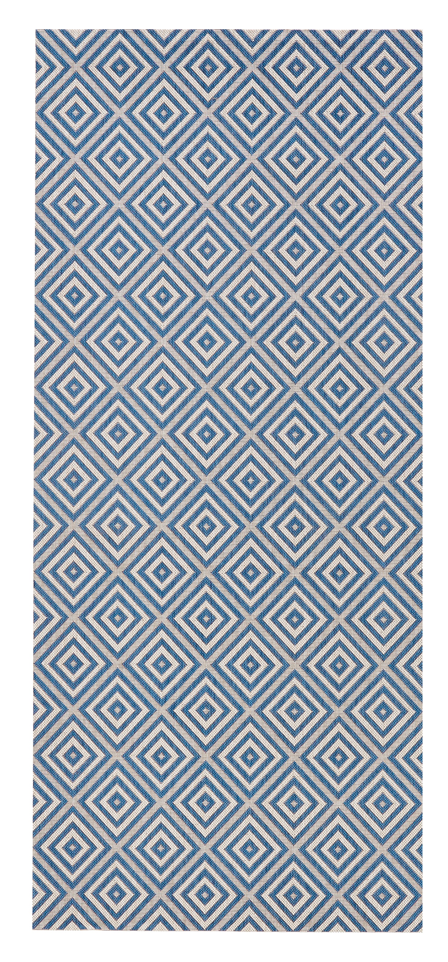 NORTHRUGS Teppich »Karo«, rechteckig, 8 mm Höhe, In- & Outdoor, Läufer, Wetterfest, Raute, Balkon, Garten, Flur