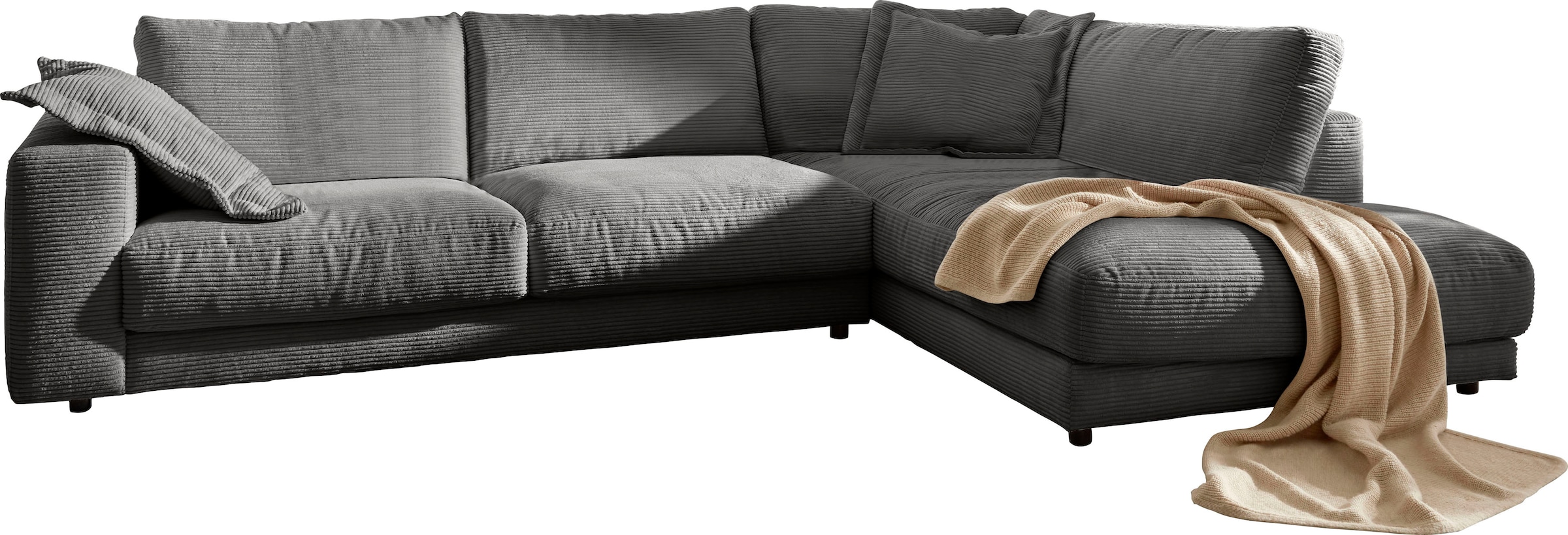 Home affaire Ecksofa "Enisa XXL B/T/H: 325/224/85 cm L-Form" Kuschelig, gem günstig online kaufen
