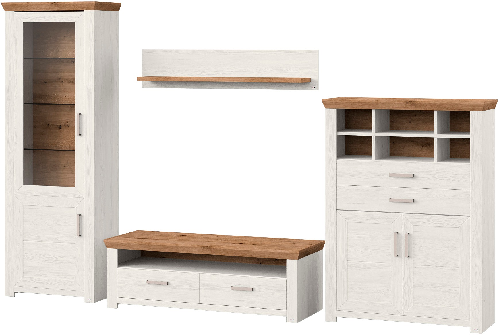 set one by Musterring Wohnwand "York" 4 Stk. tlg. günstig online kaufen