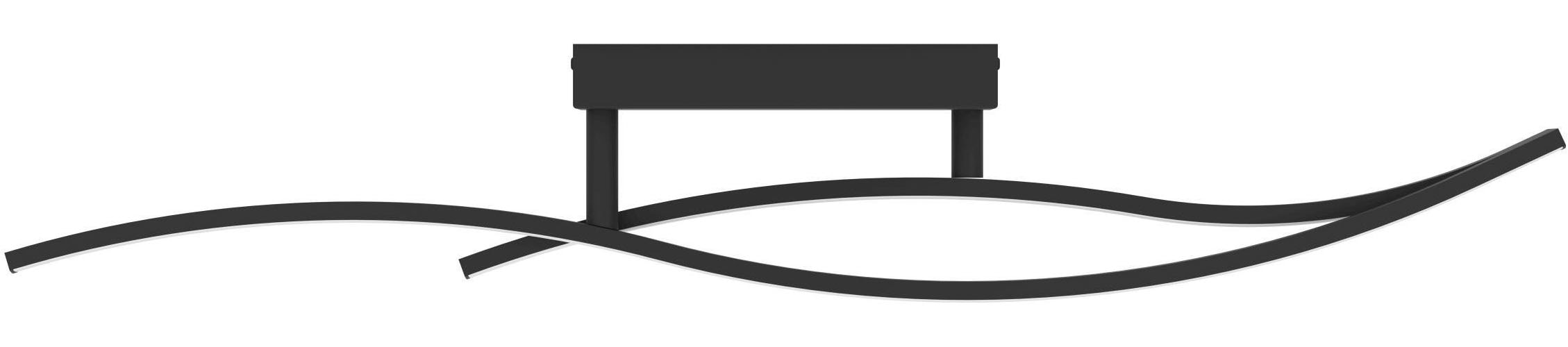 EGLO Deckenleuchte "Grisolia Deckenlampe, Wohnzimmerlampe, Metall und Kunststoff, Lampe", 1, H: 15cm, 1 Stk., schwarz, Wohnzimmer, Leuchten,