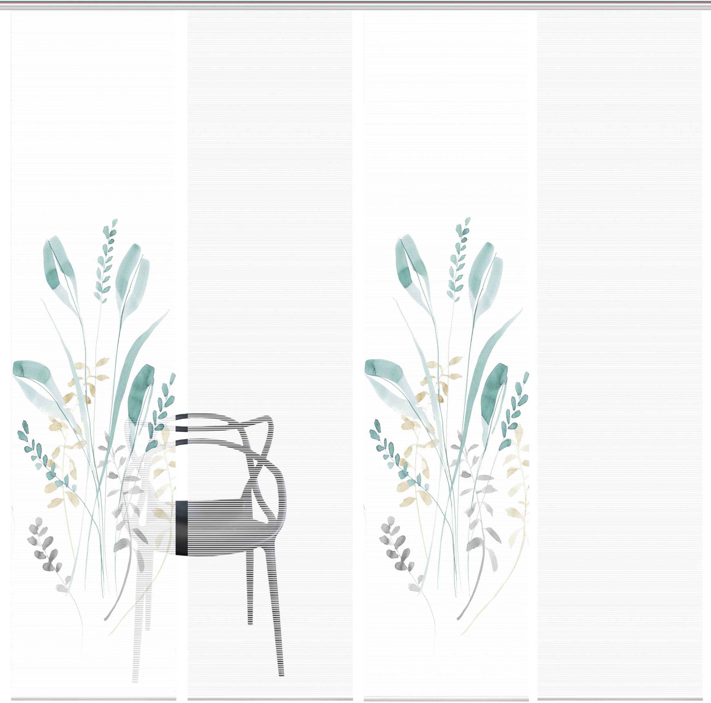 Vision S Schiebegardine "AYENE 4er SET" Paneelwagen 4 Stk. tlg. Schiebevorh günstig online kaufen