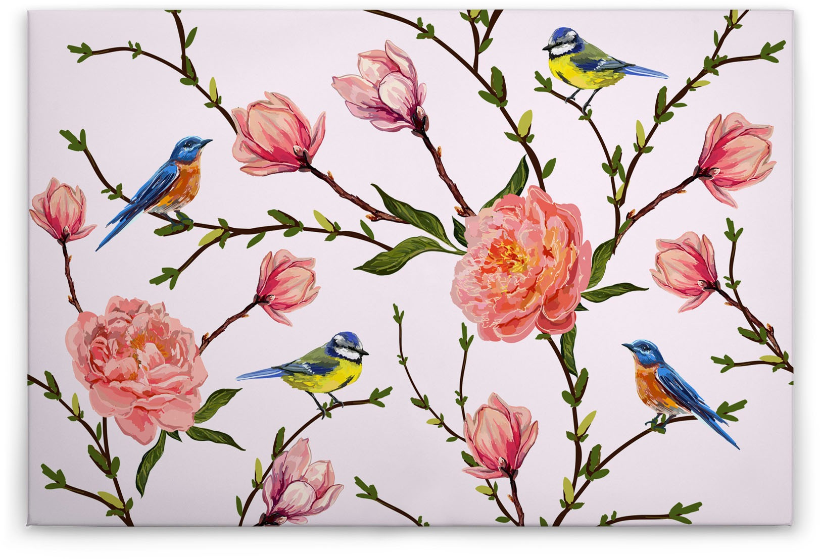 A.S. Création Leinwandbild "Little Birds", Kunst-Blumen-Kinder, (1 St.), La günstig online kaufen