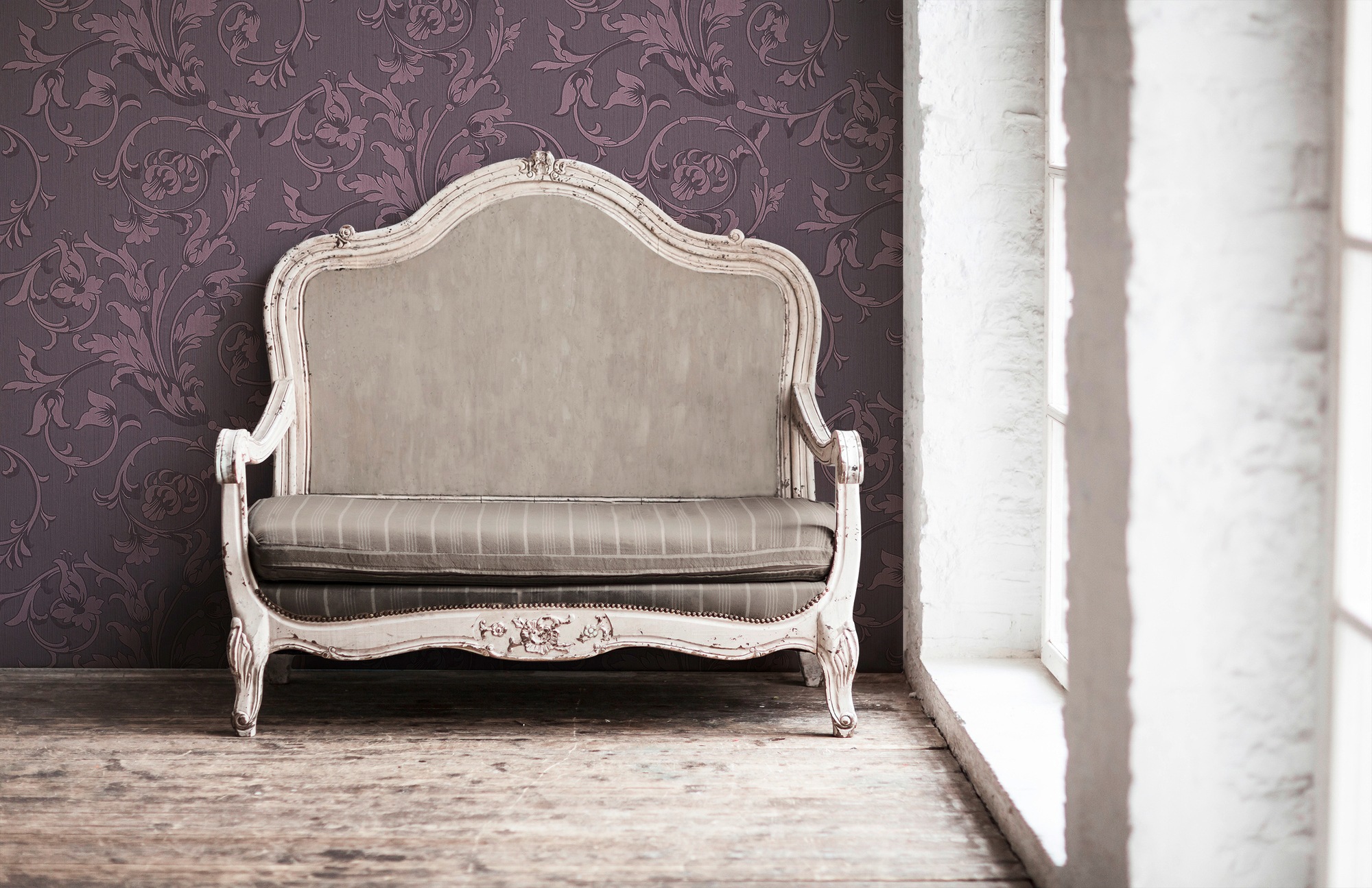 Thumbnail - Architects Paper Textiltapete "Tessuto" Barock  floral  gemustert samtig Blumen-Tapete Floral Tapeten Wohnzimmer Schlafz...