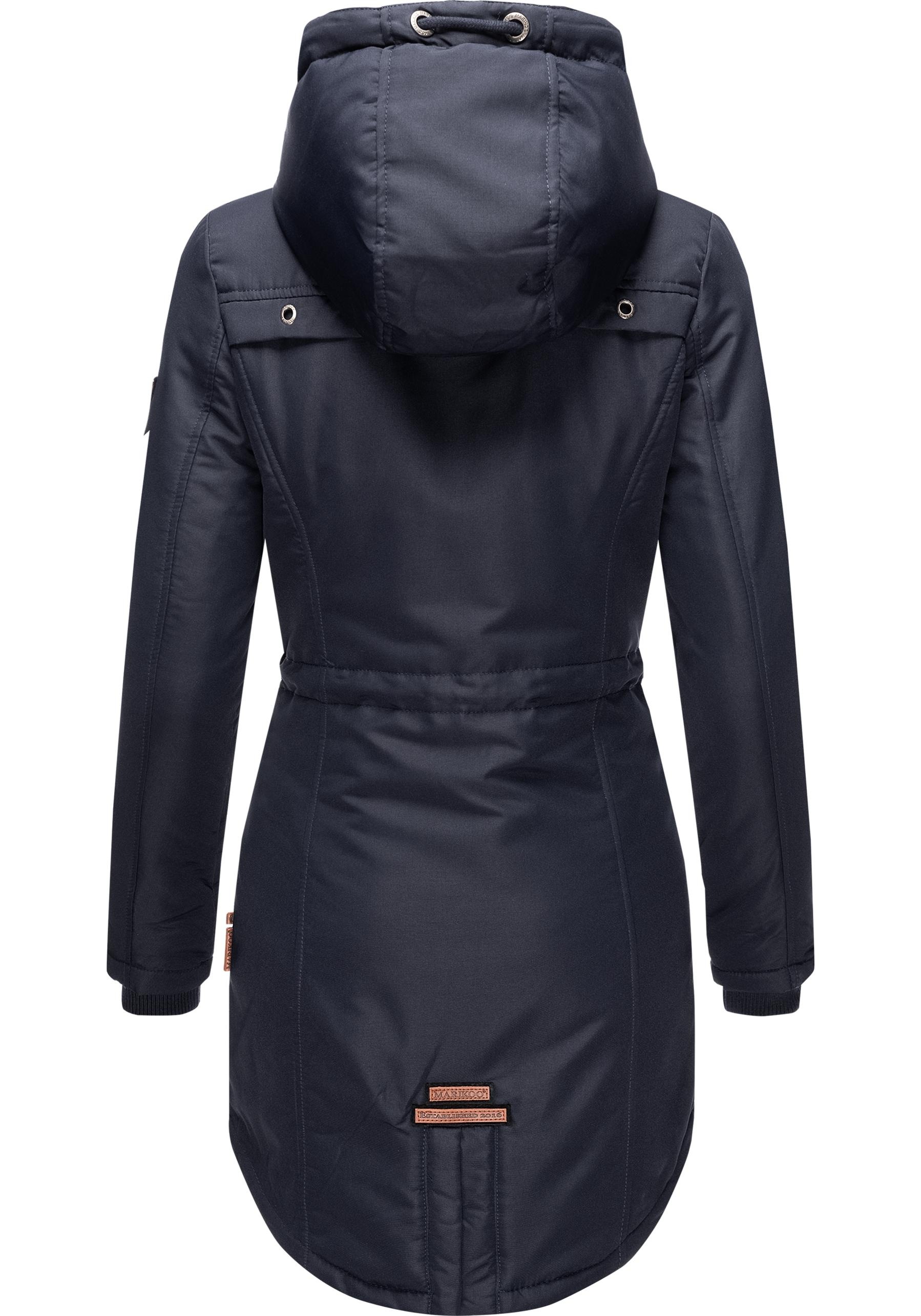Marikoo Wintermantel »Kamii«, sportlicher Damen Winterparka mit abnehmb. Kapuze