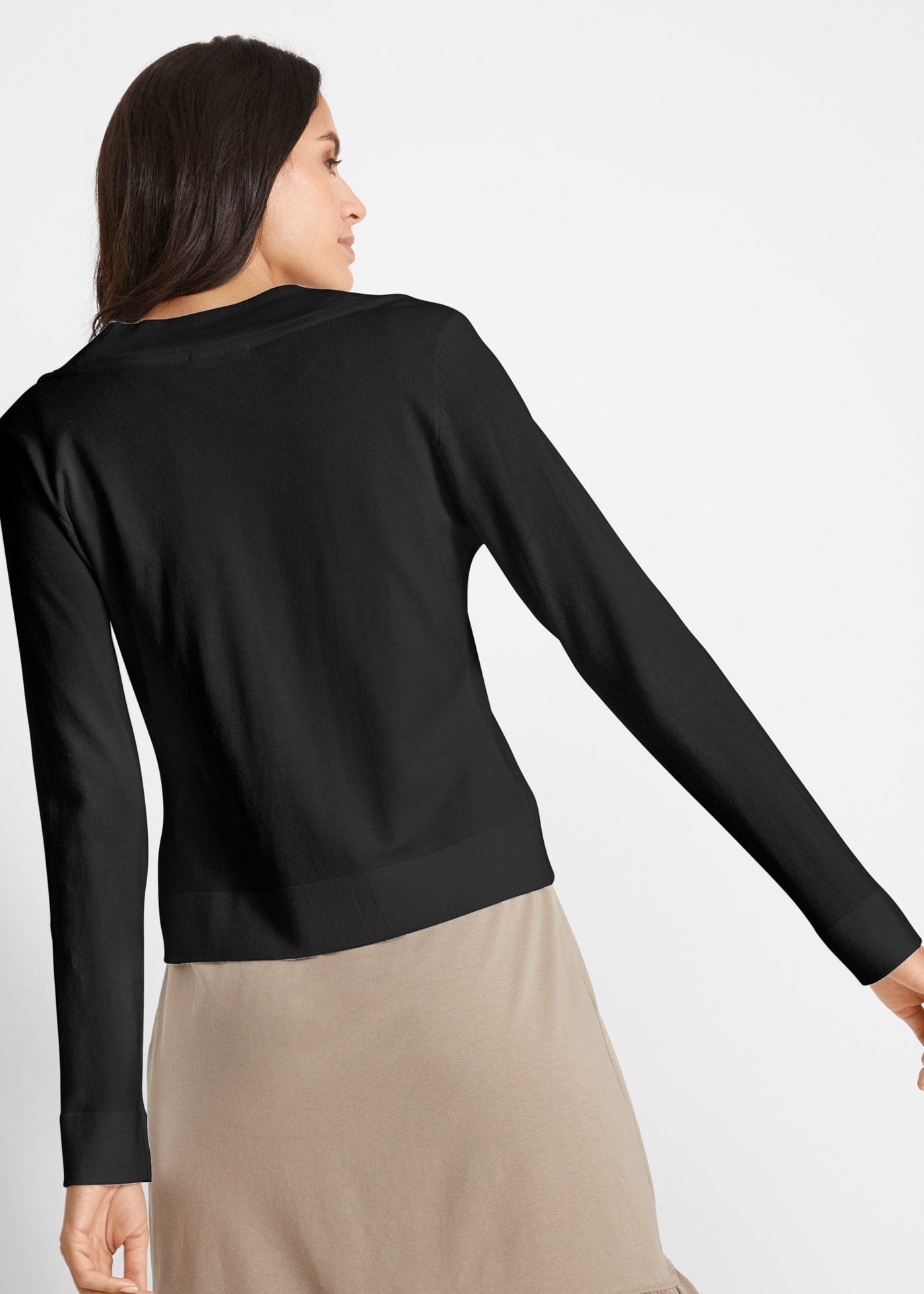 bonprix Bolero "Kurze Strickjacke mit Viskose" lockere Passform, kurze Stri günstig online kaufen