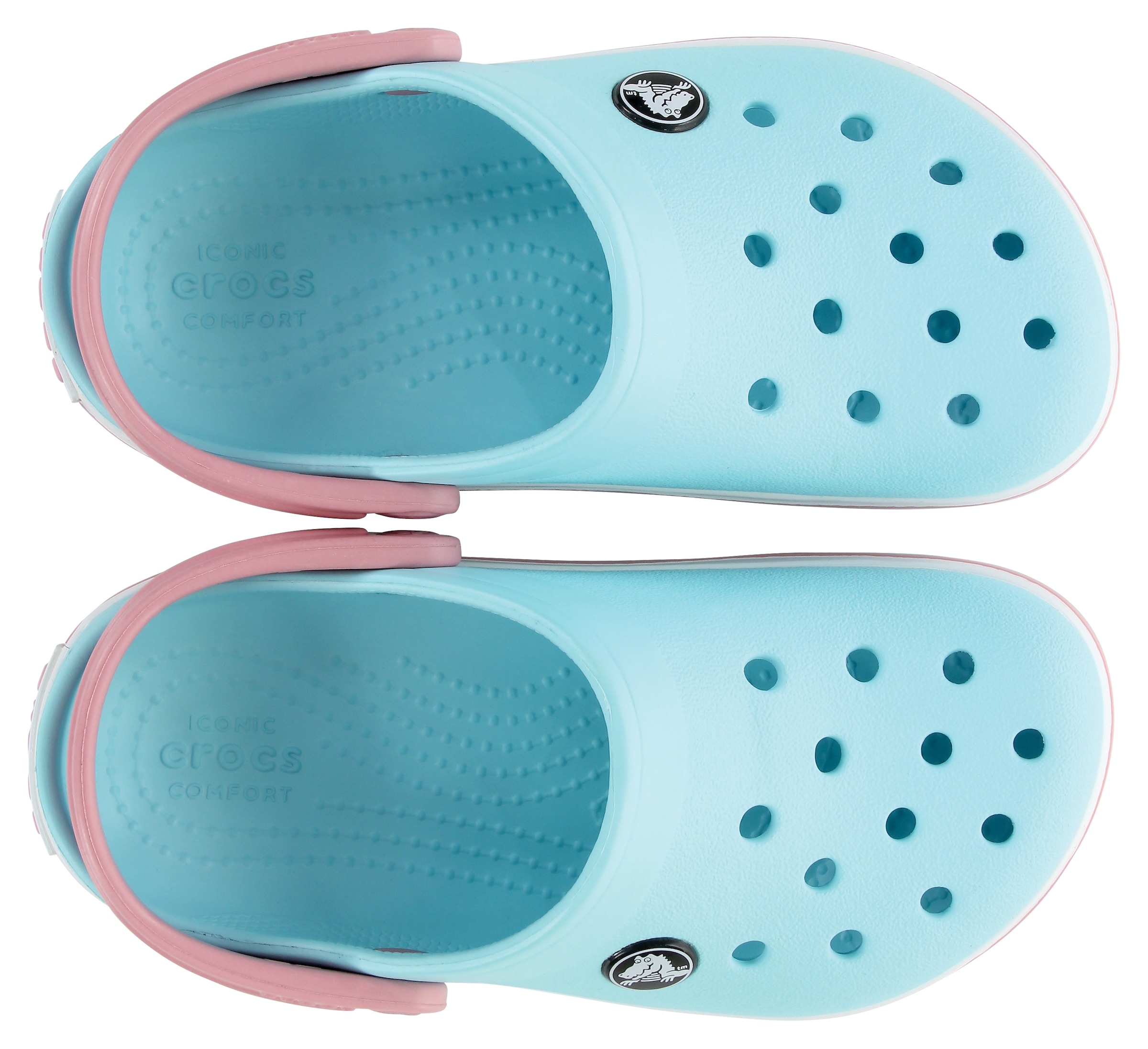 Crocs Clog »Crocband Clog K«, Sommerschuh, Schlappen, Hausschuh, Badeschuh mit Kontrast-Akzenten