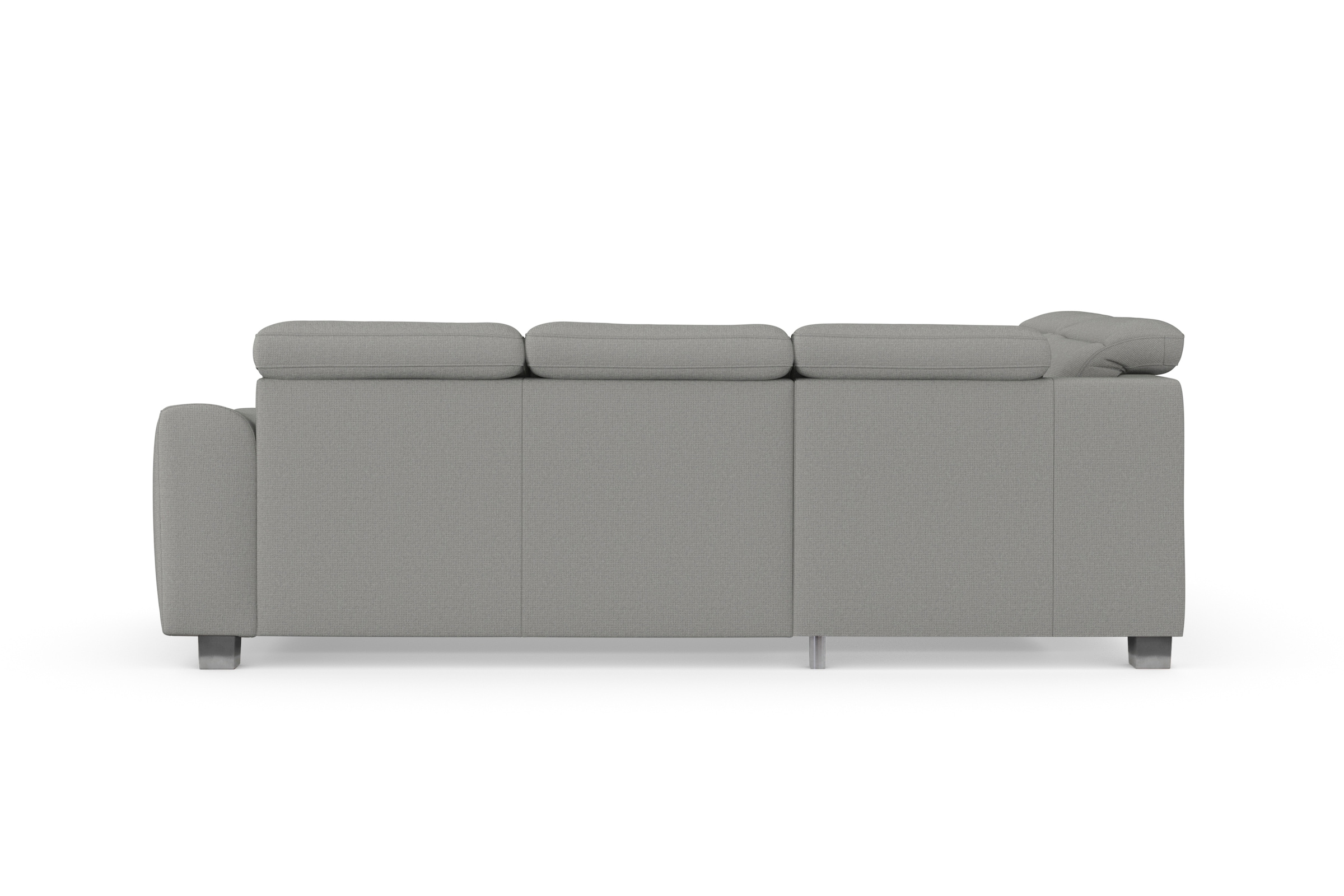 sit&more Ecksofa »Dundee L-Form«, mit Federkern und Edelstahlfüßen, wahlweise mit Kopfteilverstellung