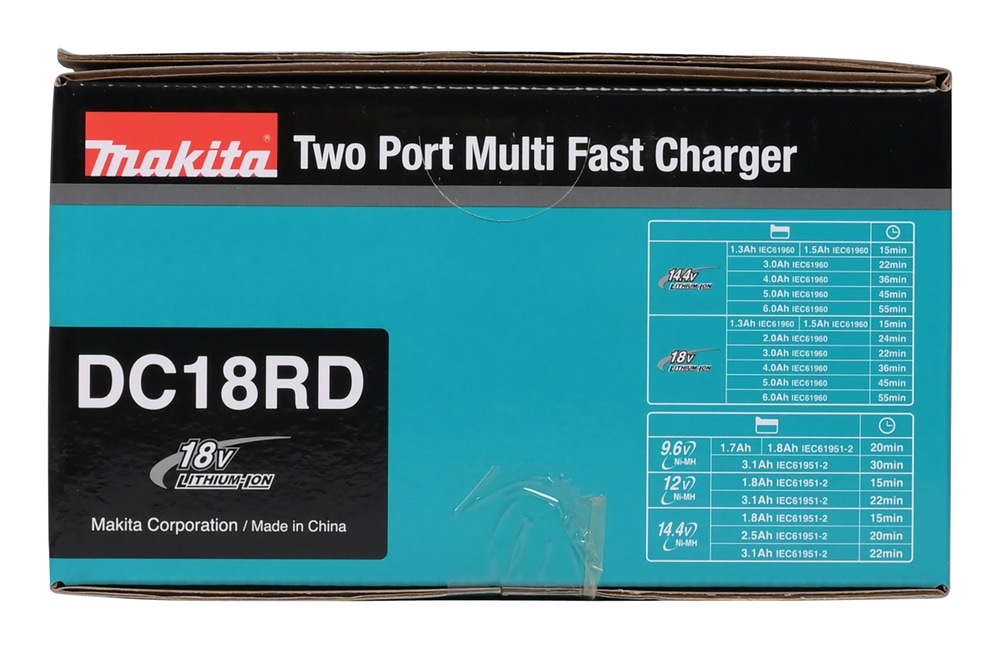 Makita Akku-Ladestation »DC18RD«, (1 St.), Schnellladegerät für 14,4 V und 18 V Akkus geeignet