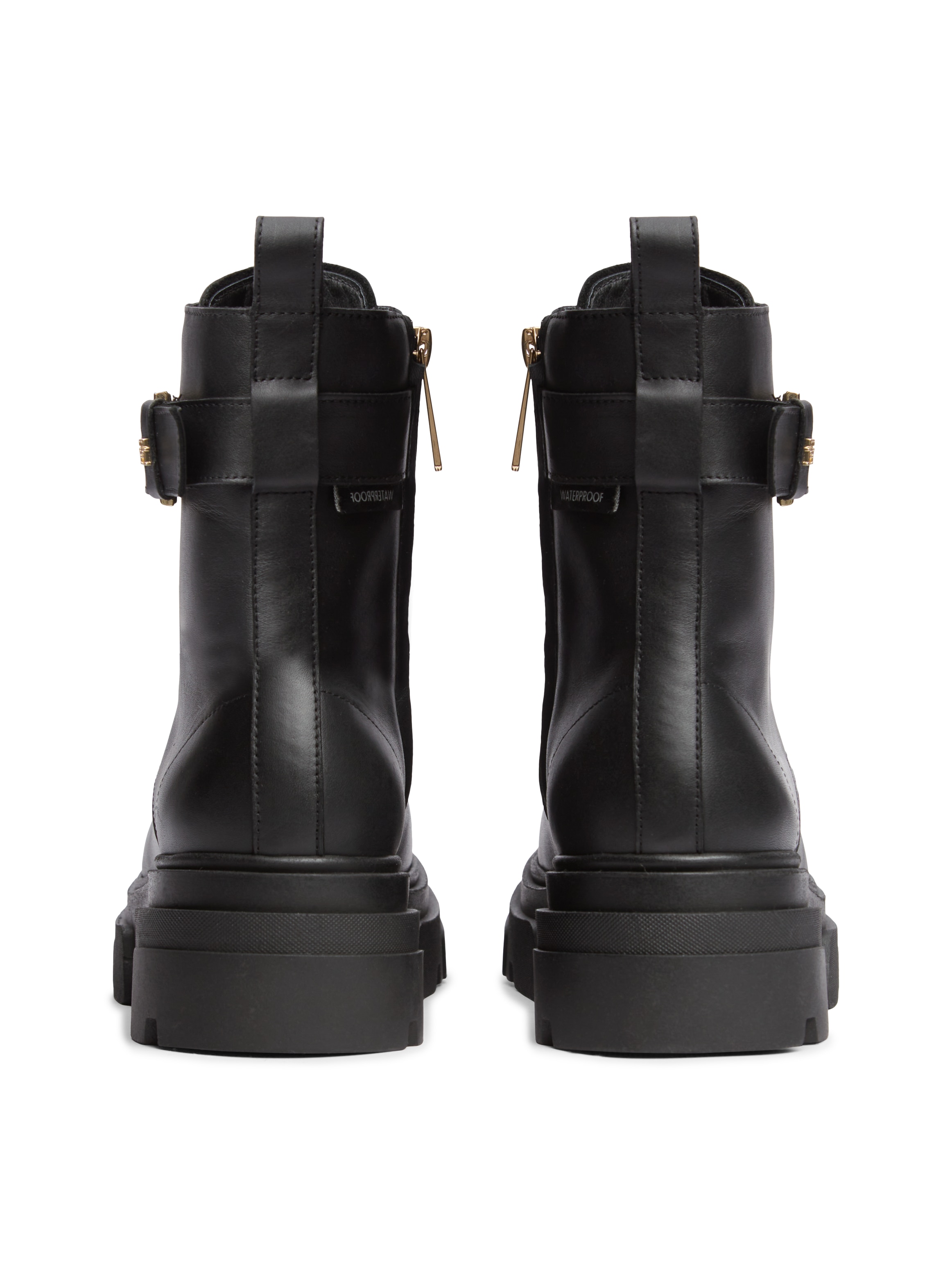 Tommy Hilfiger Schnürstiefelette »LEATHER TH BUCKLED LACE-UP BOOT«  Blockabsatz, Schnürboots mit verstellbarer Schnalle