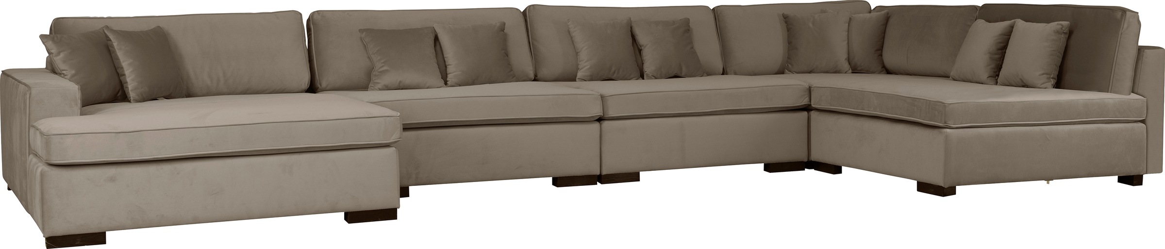 Home affaire Wohnlandschaft "Skara U-Form", Lounge-Sofa mit Federkernpolste günstig online kaufen