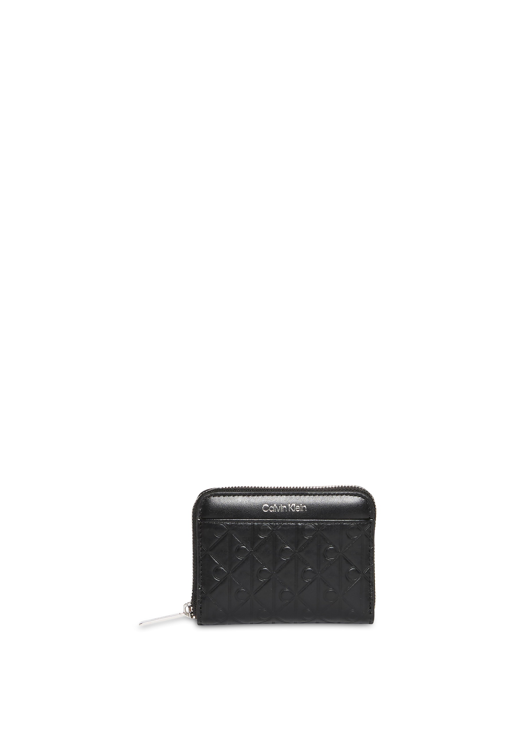 Calvin Klein 1100000002199 "EMBLEM AOP EMBOSSED ZIP AROUND" Damen Geldbeutel, Portemonnaie mit CK-Schriftzug
