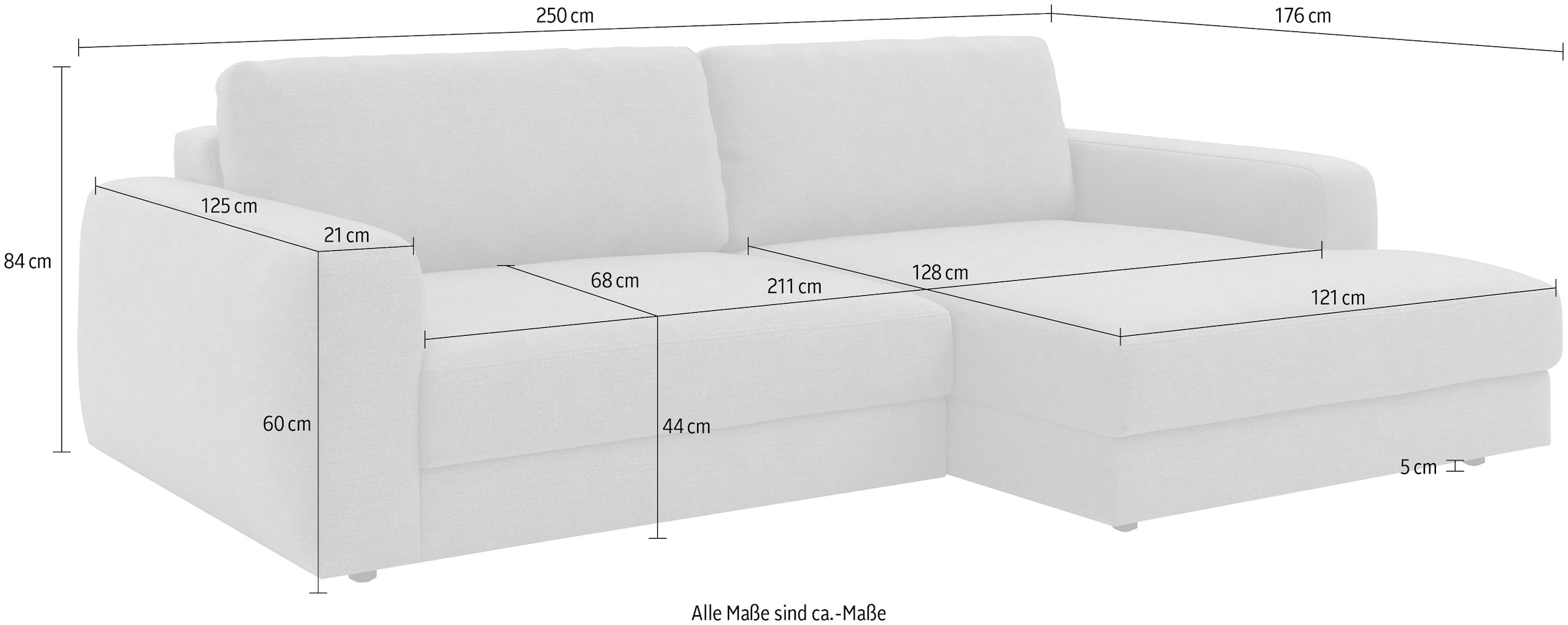 TRENDMANUFAKTUR Ecksofa »Bourbon, Designsofa mit tollem Sitzkomfort, L-Form,«, extra tiefe Sitzfläche, wahlweise mit Sitztiefenverstellung