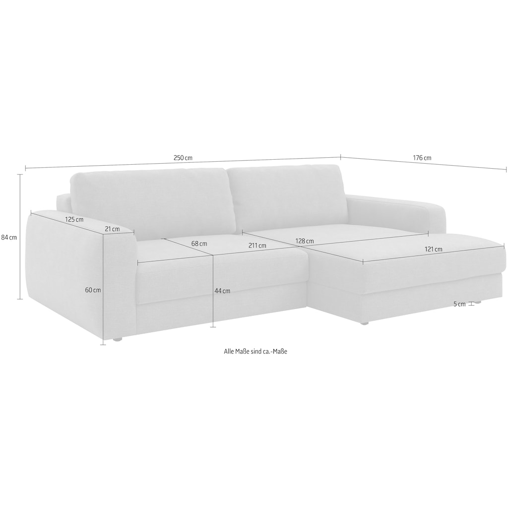 TRENDMANUFAKTUR Ecksofa »Bourbon«, (2 St.)