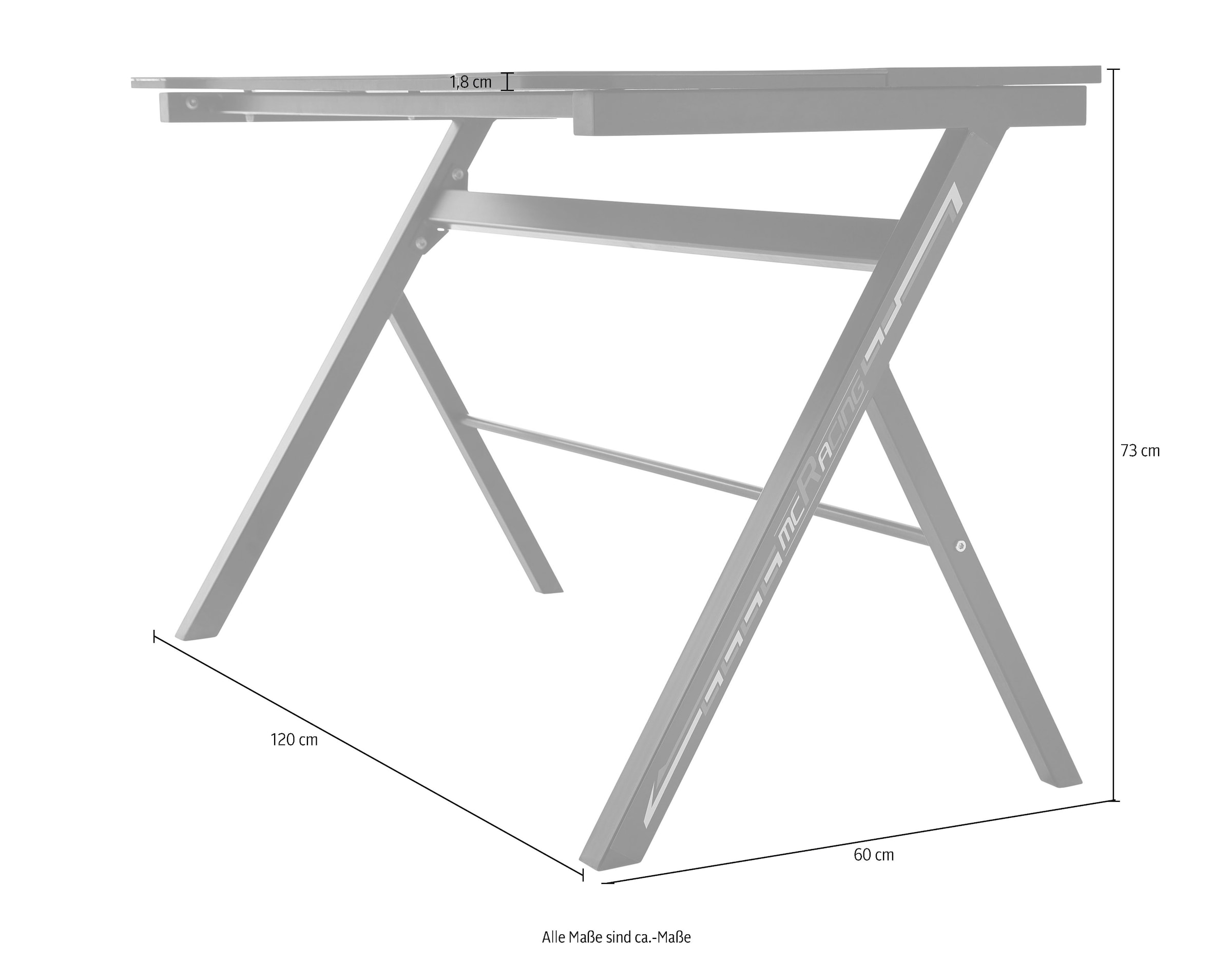 MCA furniture Gamingtisch »Gaming Tisch«