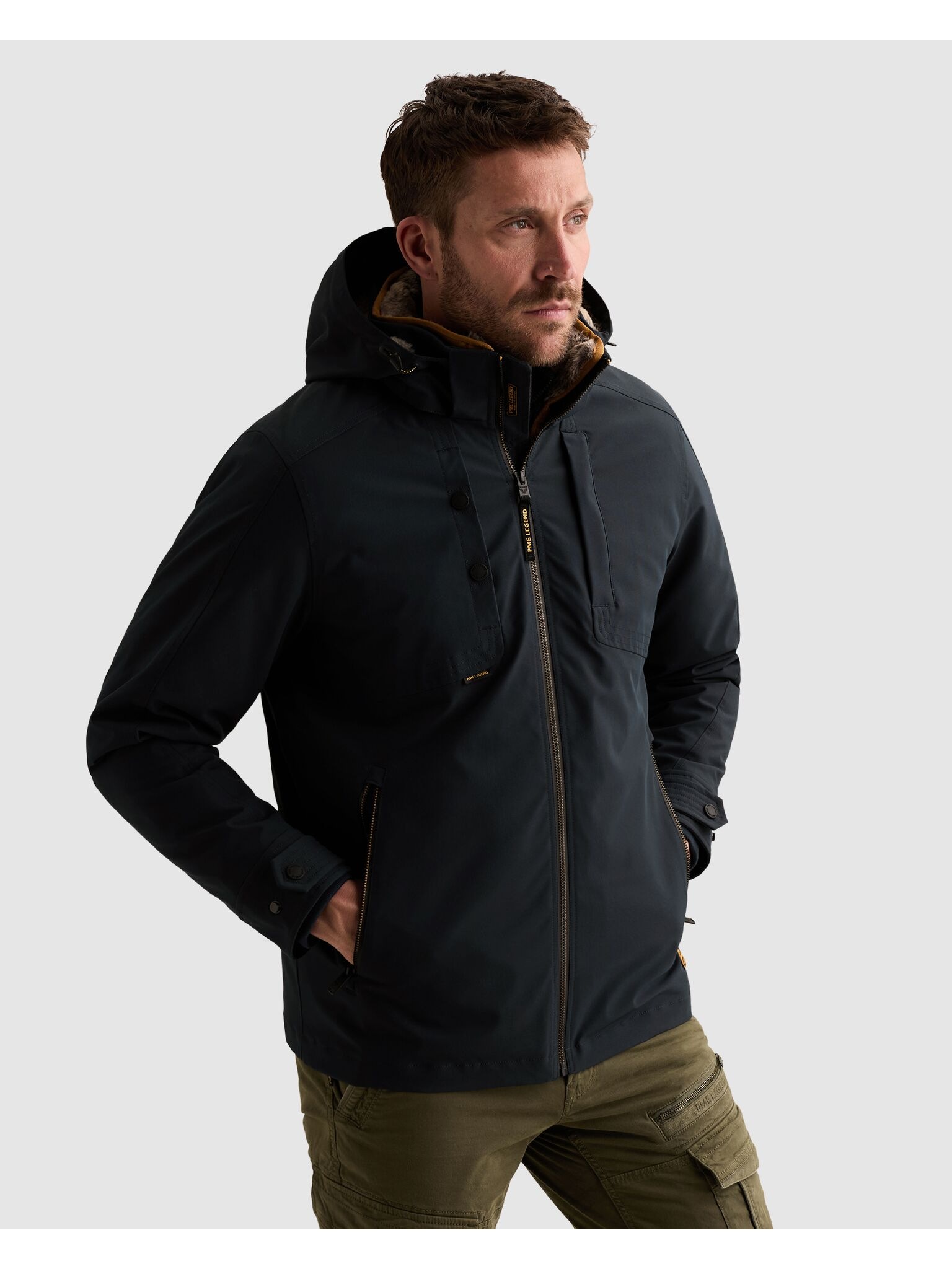 PME LEGEND Winterjacke »SNOWPACK Ottoman« mit Kapuze mit kuscheligem Innenfutter aus Fellimitat - heraustrennbar