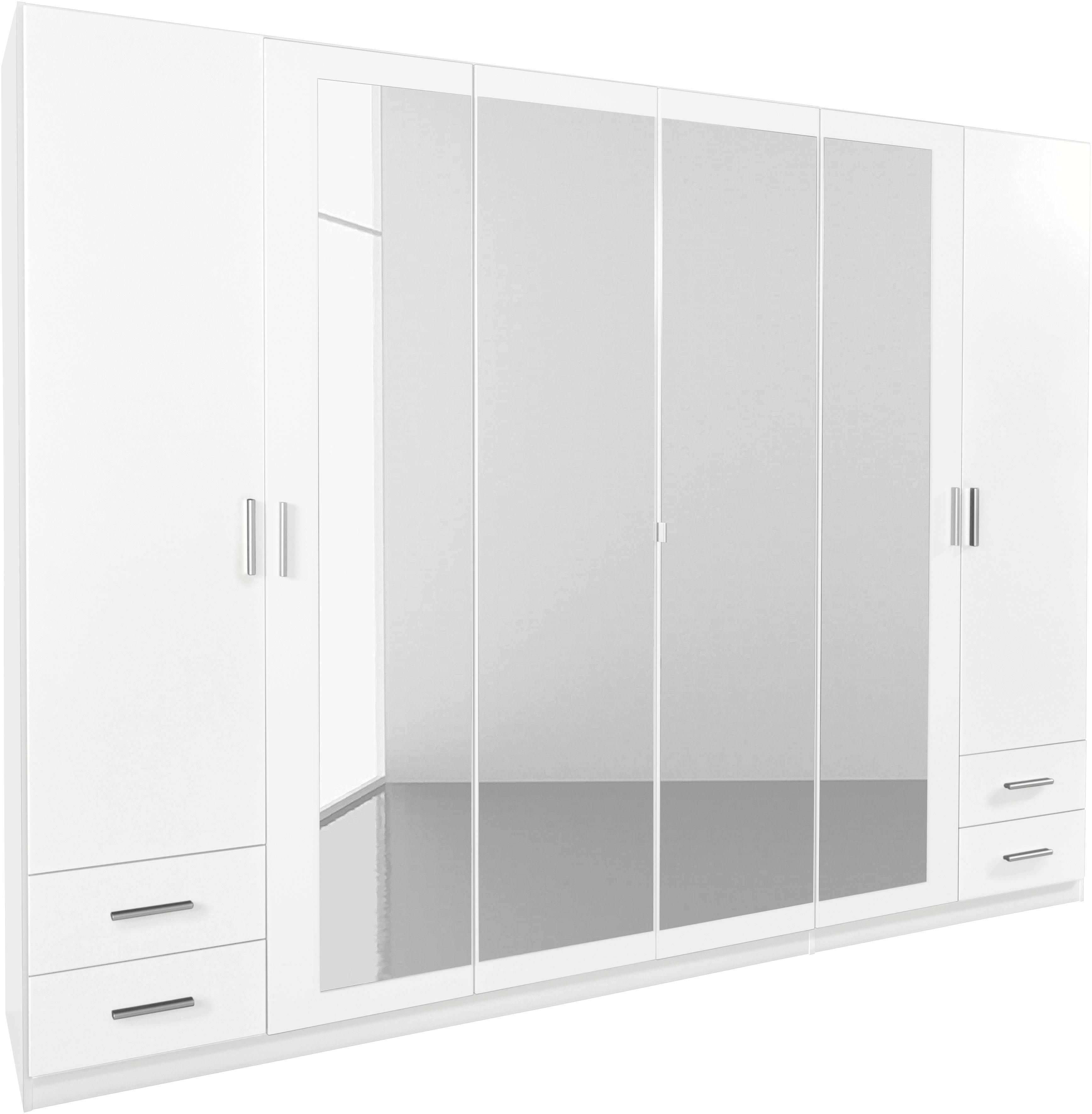 rauch Drehtürenschrank "Drehtürenschrank Schrank Garderobe Wäscheschrank Schlafzimmer FLEXX" mit 4 Schubkästen
