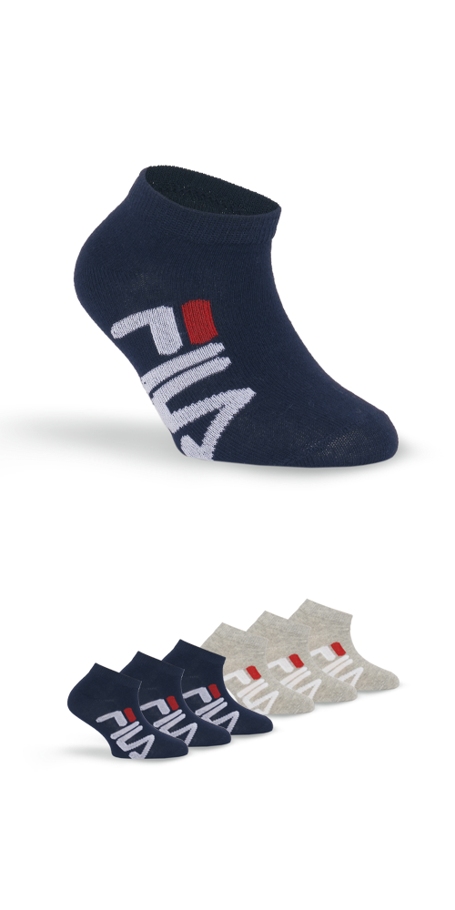 FILA Mädchen Sneakersocken "JUNIOR UNISEX INVISIBLE SOCKS", Gr. 23, blau, diverse Faserarten, unifarben, Socken, mit Logoschriftzug seitlich