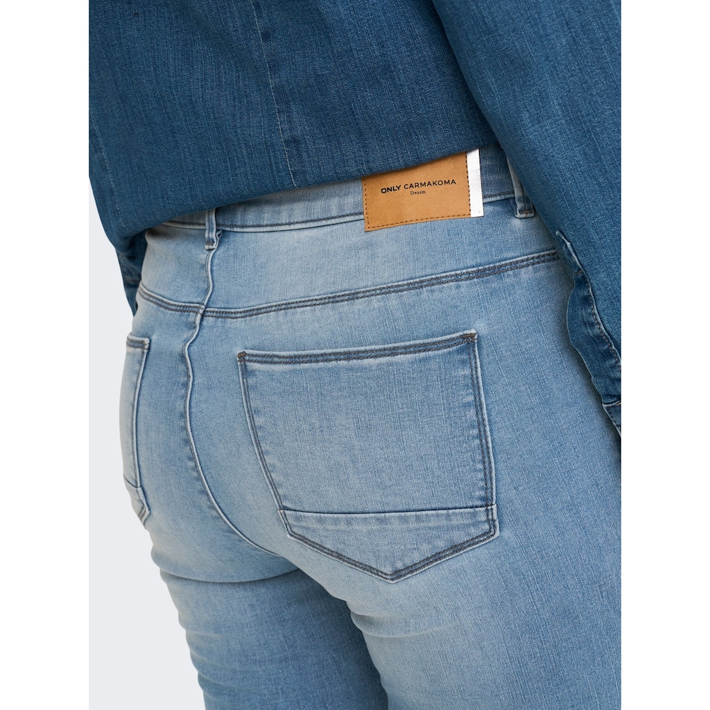 ONLY CARMAKOMA Skinny-fit-Jeans »CARKARLA REG ANK SK DNM BJ759 NOOS«, mit Destroyed Effekt